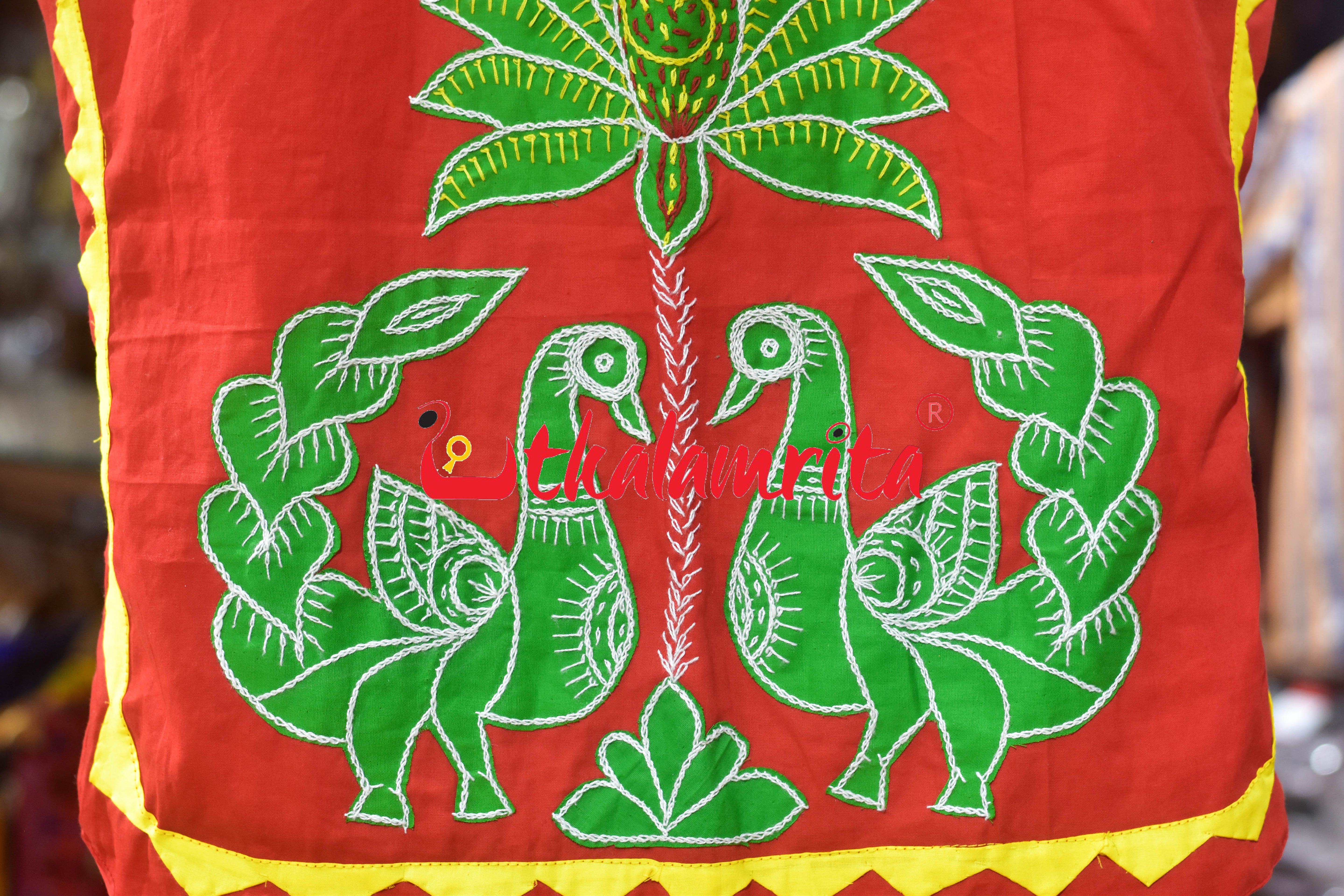 Red Blue Parrot Applique (Jacket)