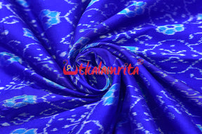 Blue Phula Thikiri Sambalpuri Silk (Fabric)