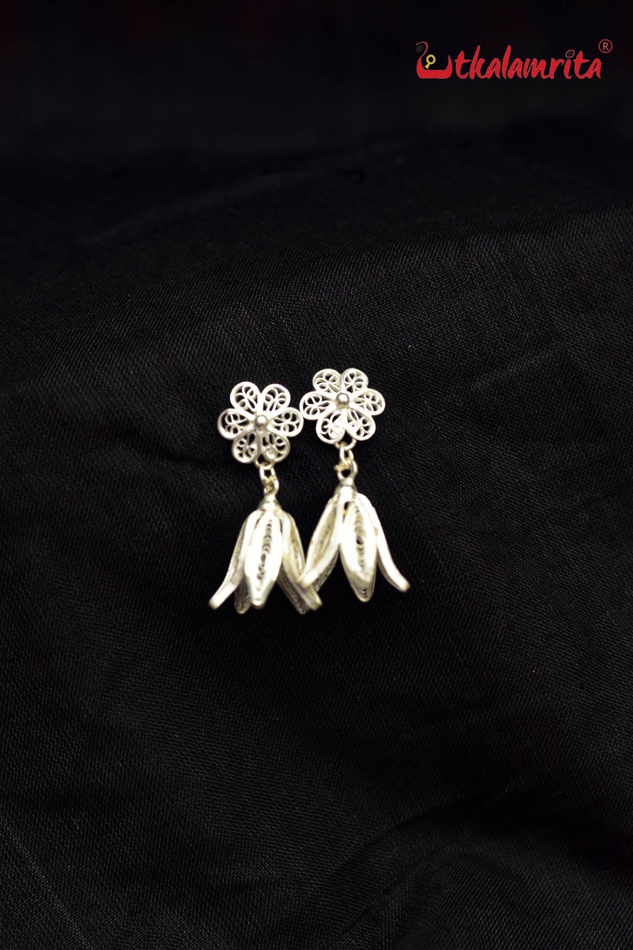 Silver Flower Petal (Earring Tops)