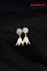 Silver Flower Petal (Earring Tops)