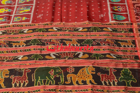 Half Nabarangi Animal Border Khandua Silk Saree