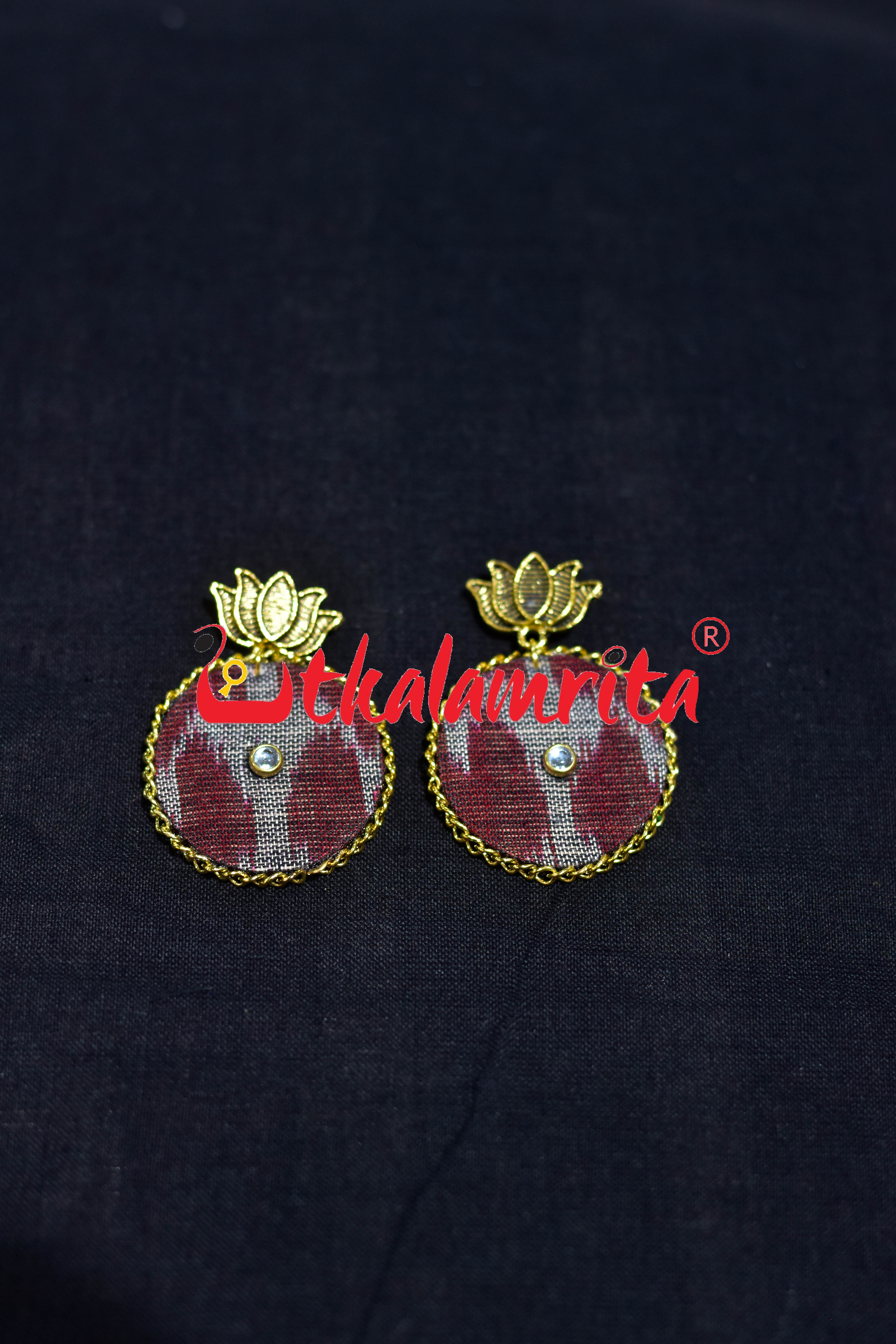 Maroon Tribals Golden Maa Lakhmi Necklace Set