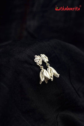 Silver Flower Petal (Earring Tops)