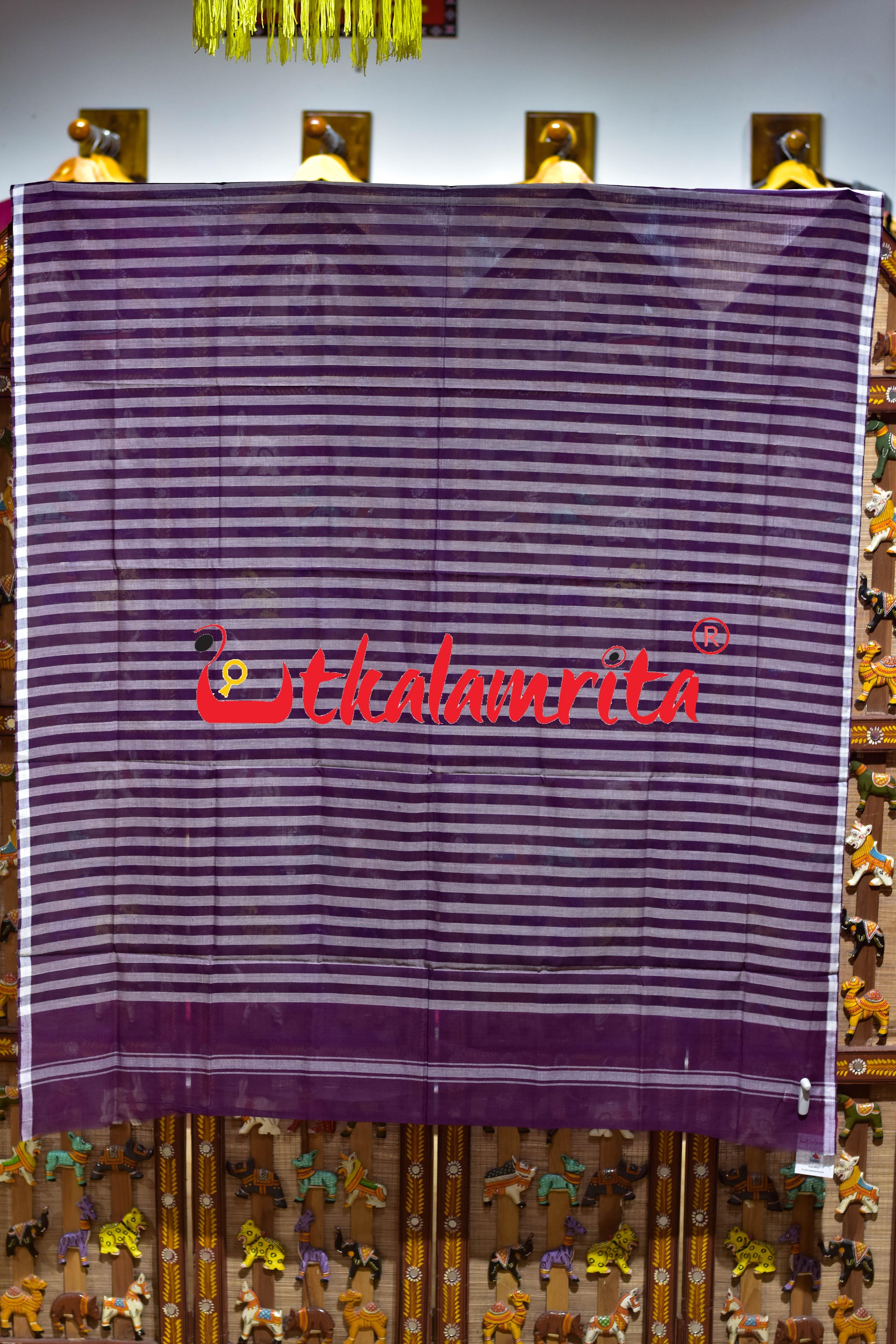 Purple Stripes Pittala Single Cotton (Lungi)