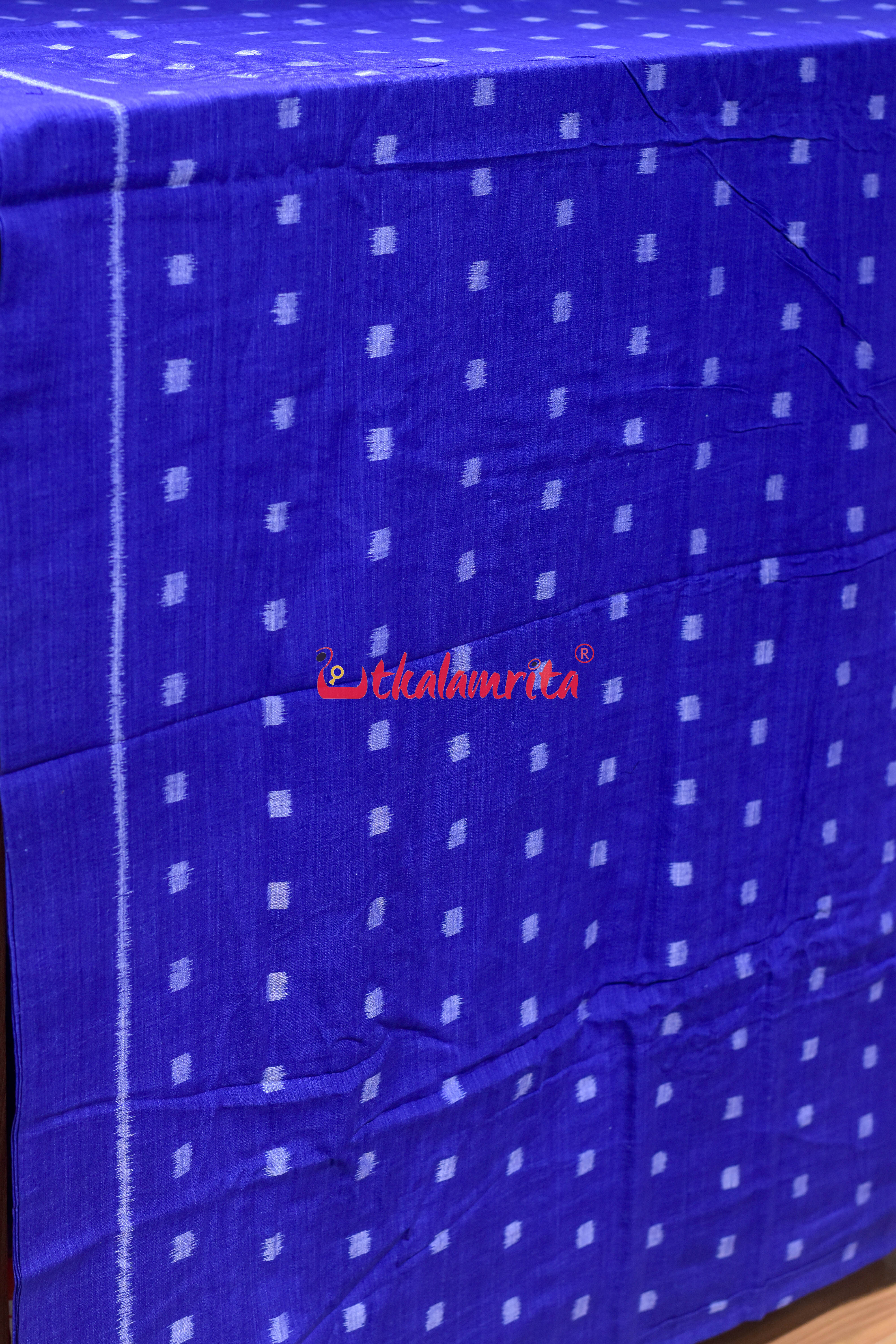 Single Ikat Pasapali Ink Blue Cotton (Fabric)