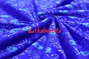 Blue Phula Thikiri Sambalpuri Silk (Fabric)