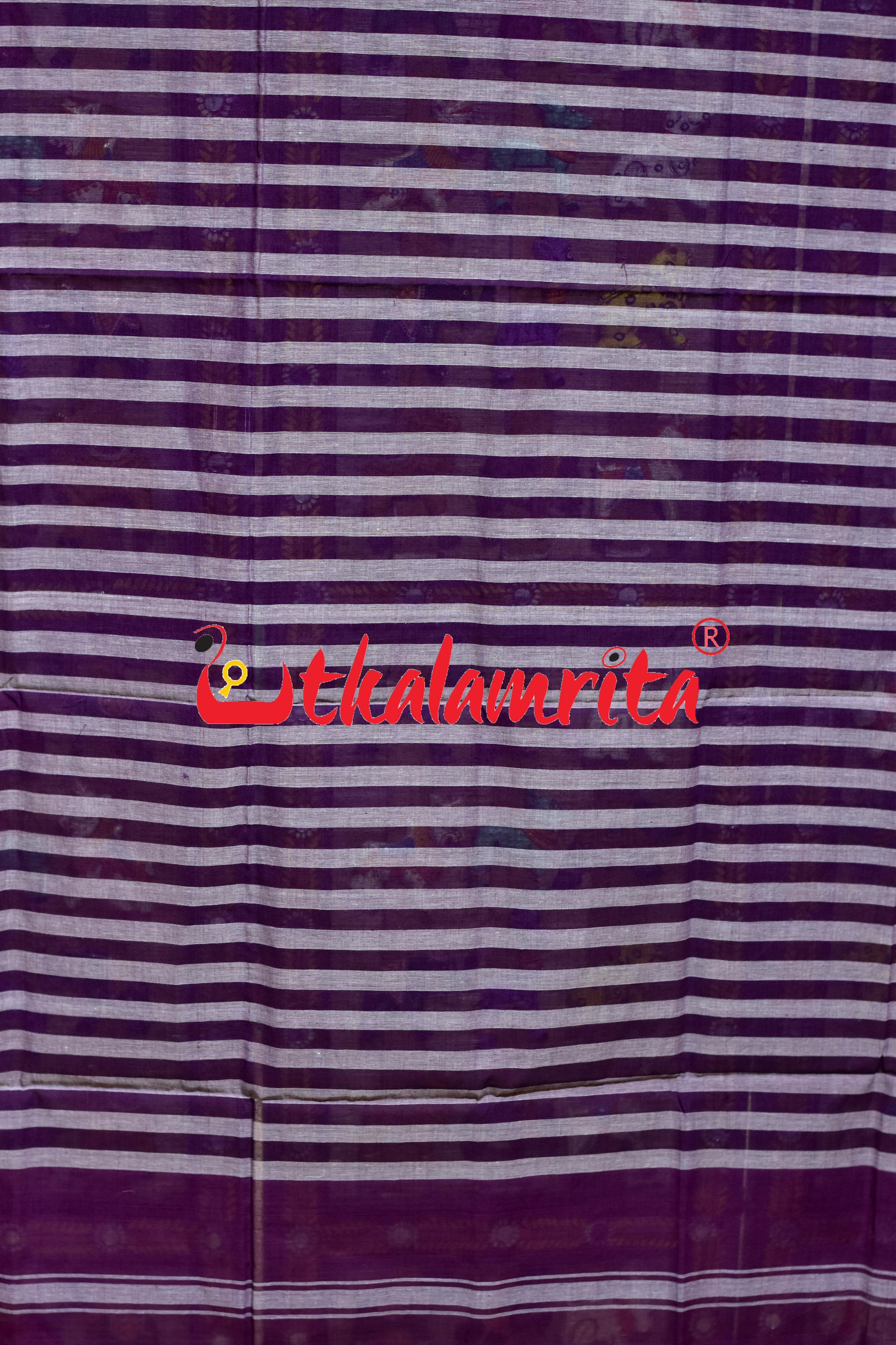 Purple Stripes Pittala Single Cotton (Lungi)