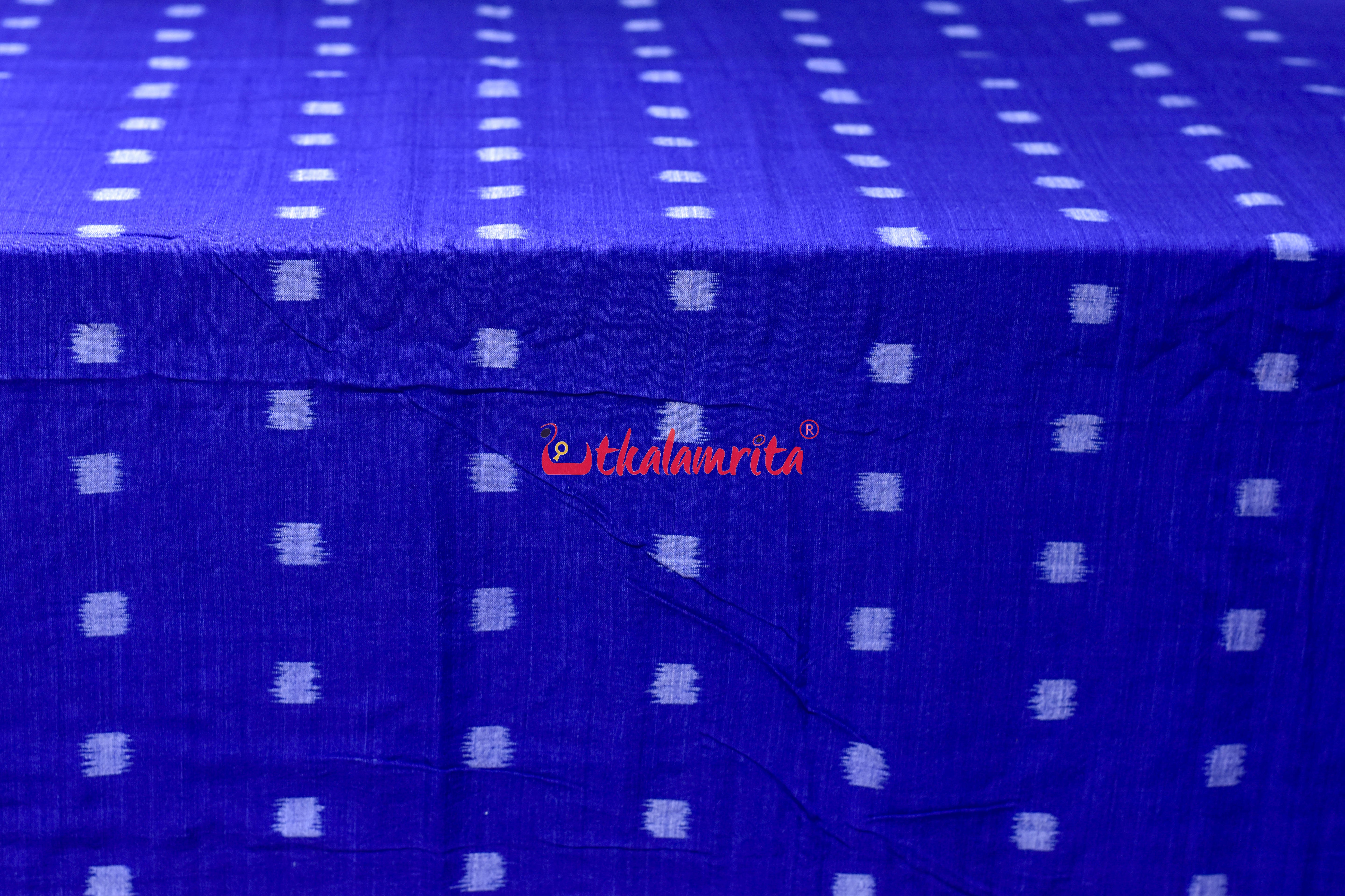 Single Ikat Pasapali Ink Blue Cotton (Fabric)