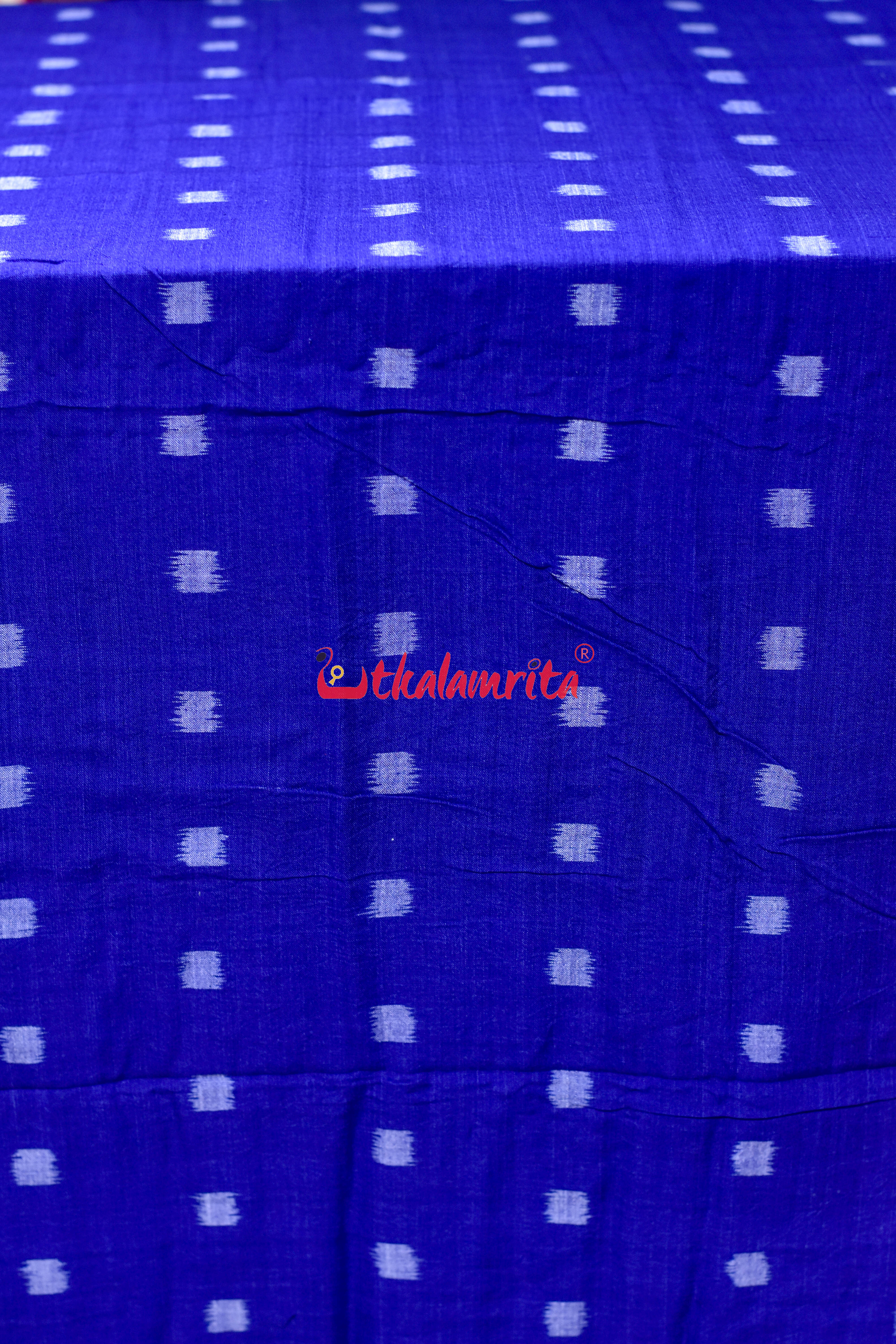 Single Ikat Pasapali Ink Blue Cotton (Fabric)