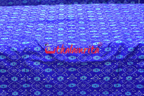 Blue Phula Thikiri Sambalpuri Silk (Fabric)