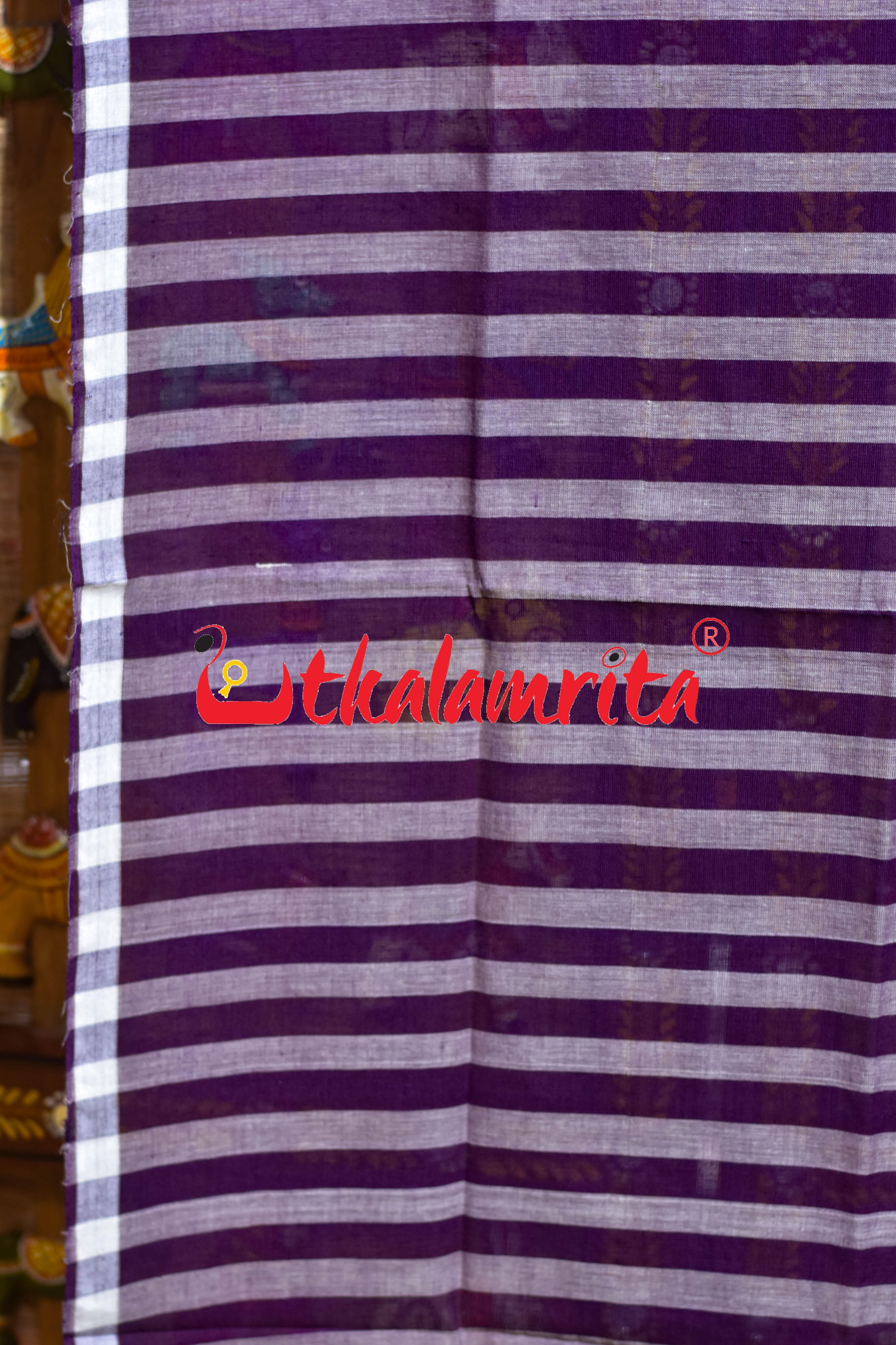 Purple Stripes Pittala Single Cotton (Lungi)