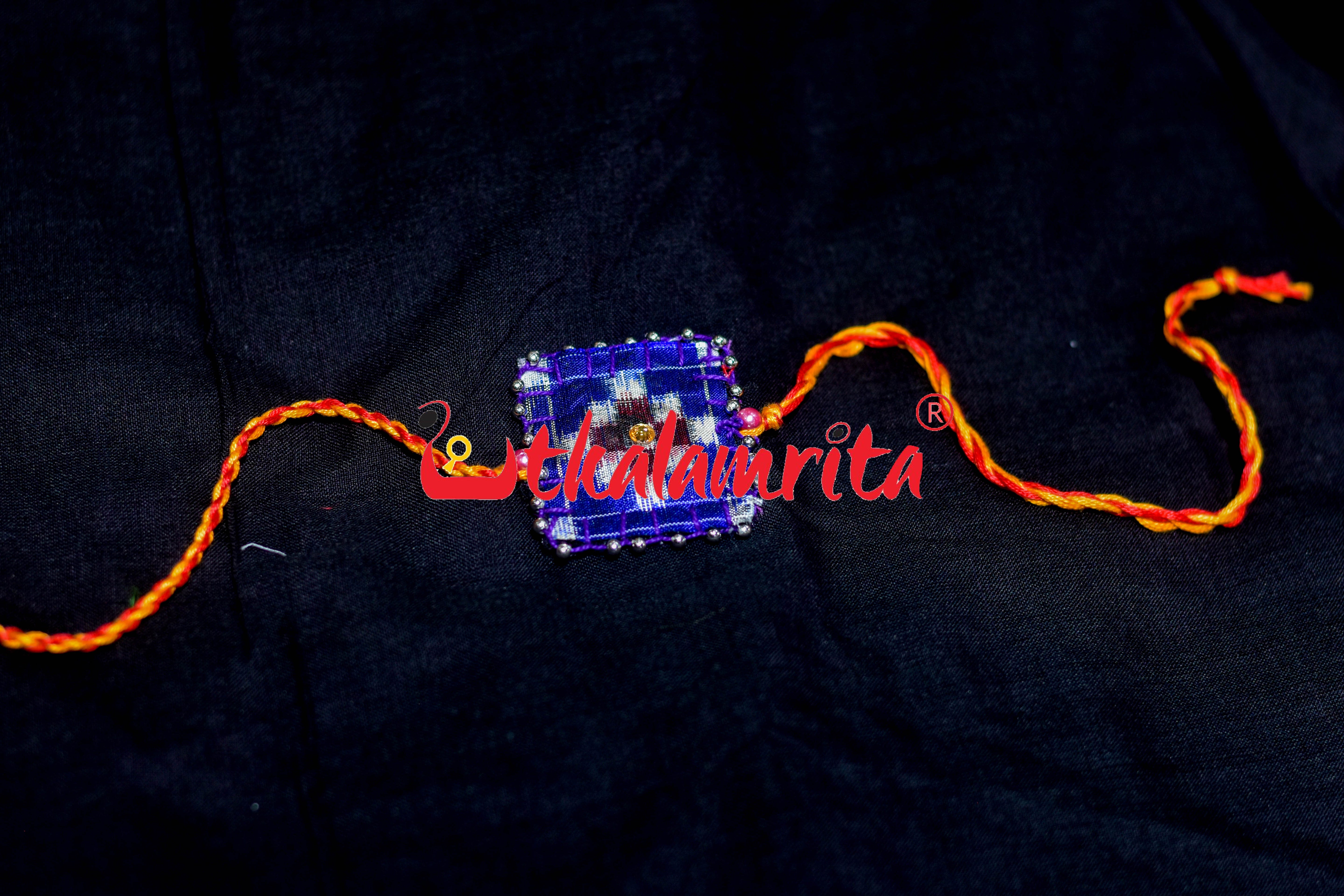 Blue Single Pasapali (Ikat Rakhi)