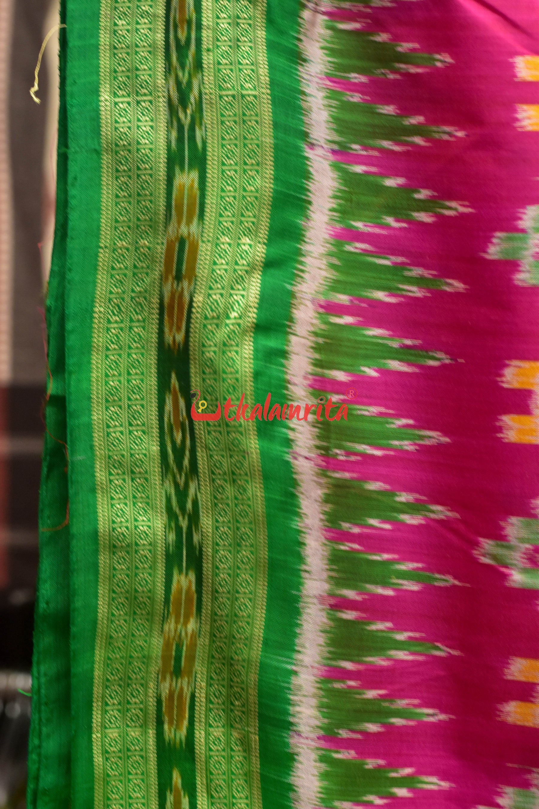 Pink Body Pasapali Khandua Silk Saree