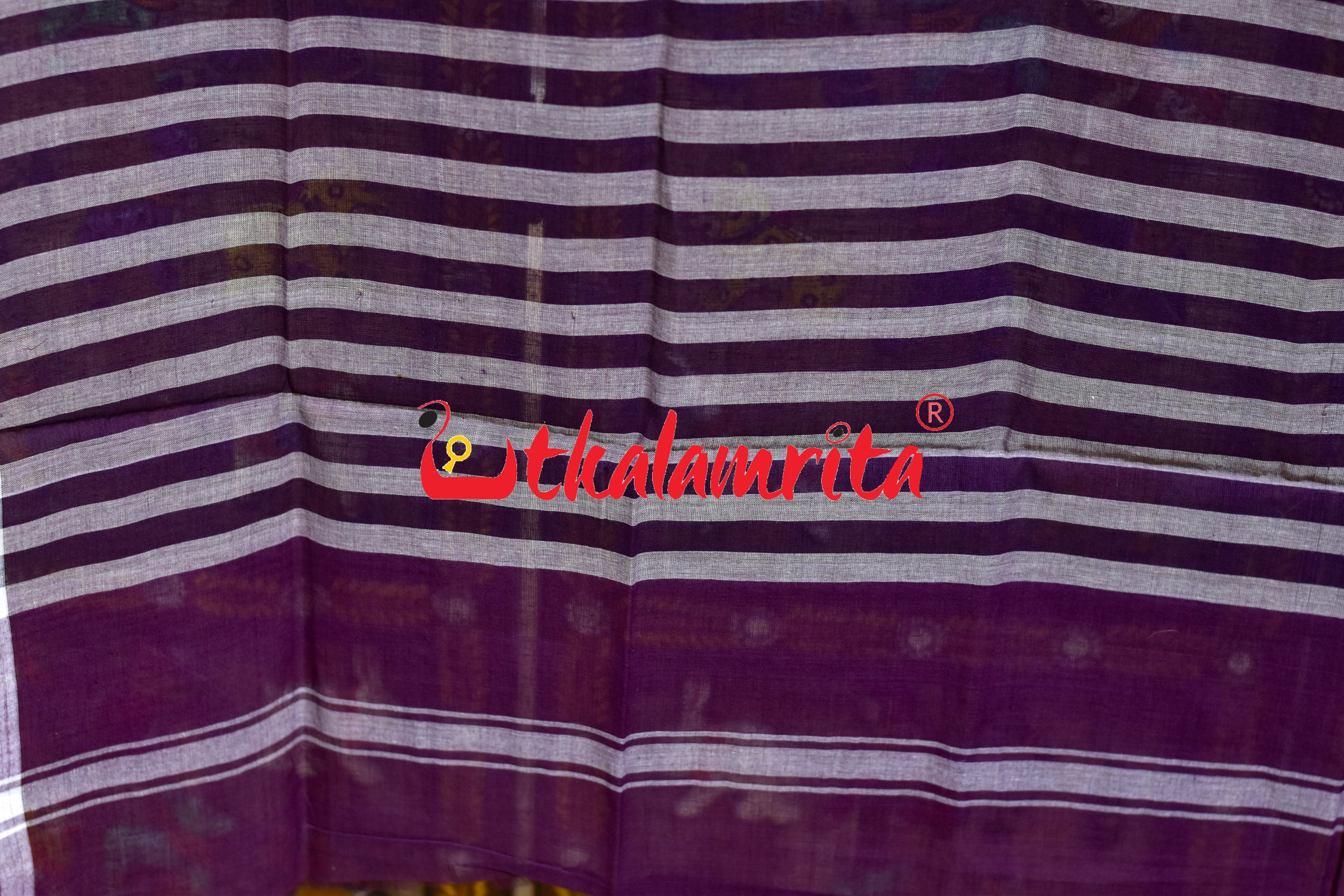Purple Stripes Pittala Single Cotton (Lungi)