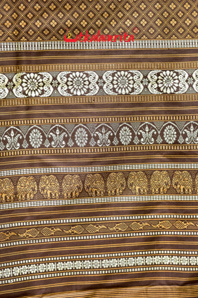 Banarasi Khandua Fusion Black Jala Silk Saree