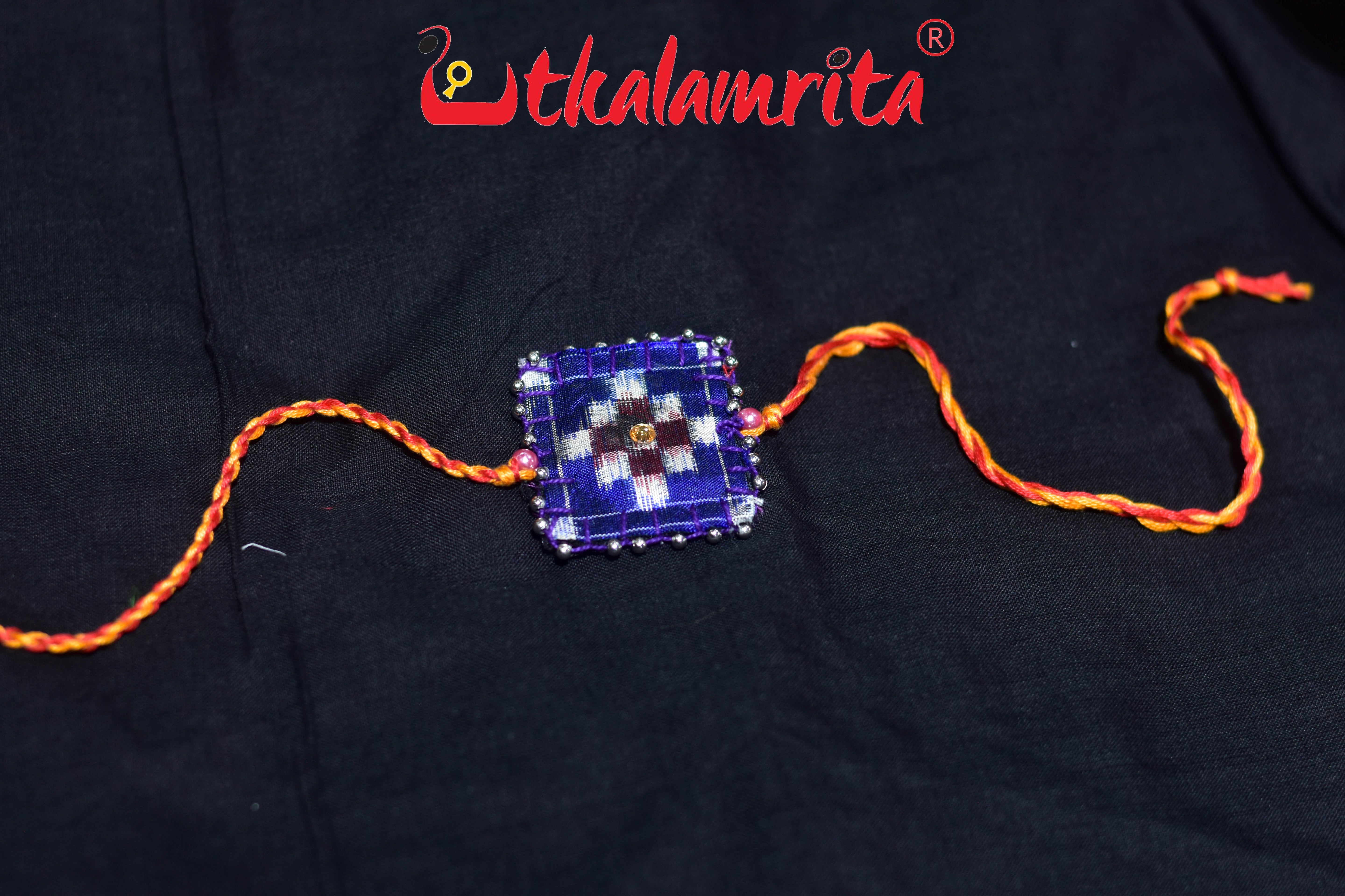 Blue Single Pasapali (Ikat Rakhi)