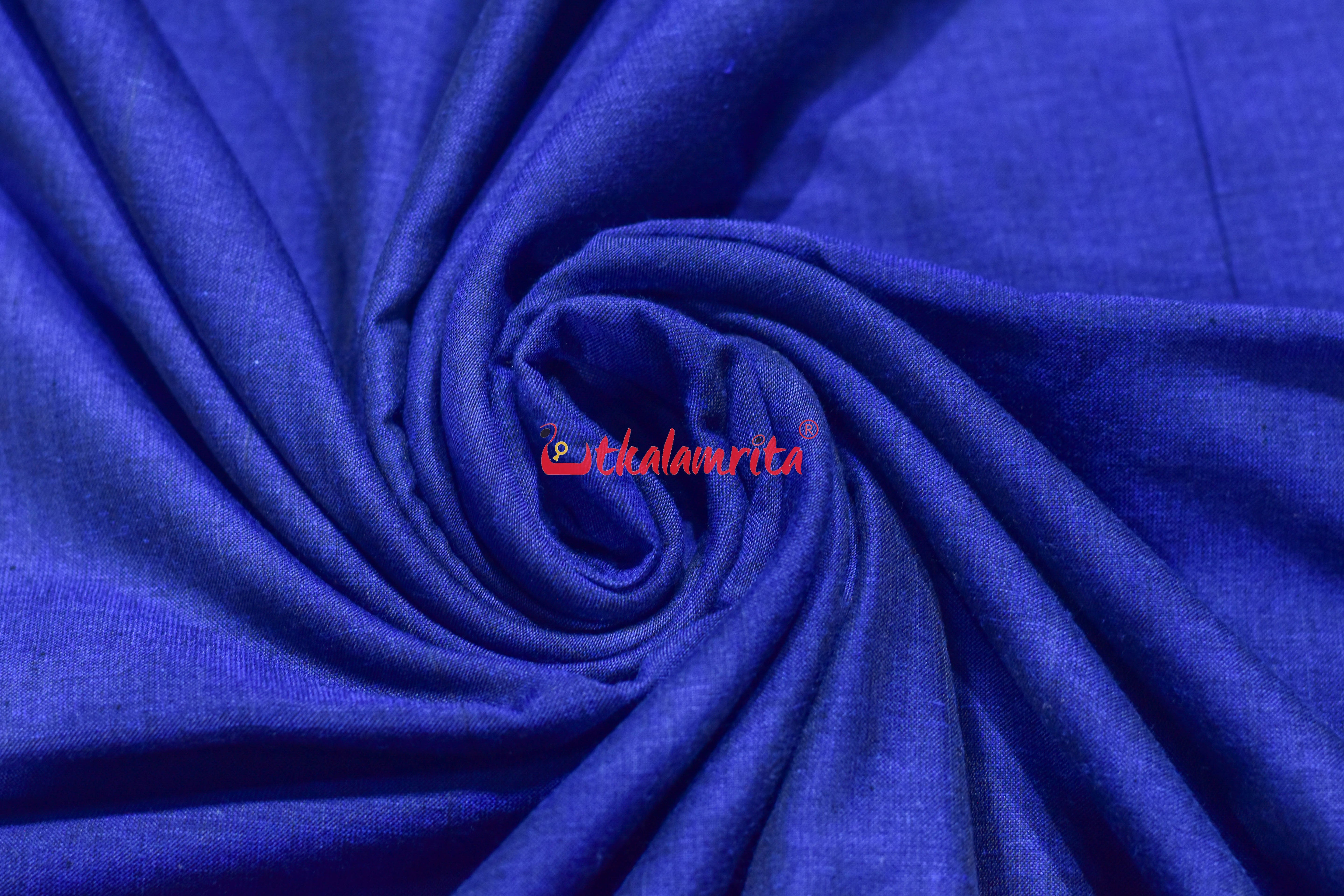 Navy Blue with Rudraksha Border (Fabric)