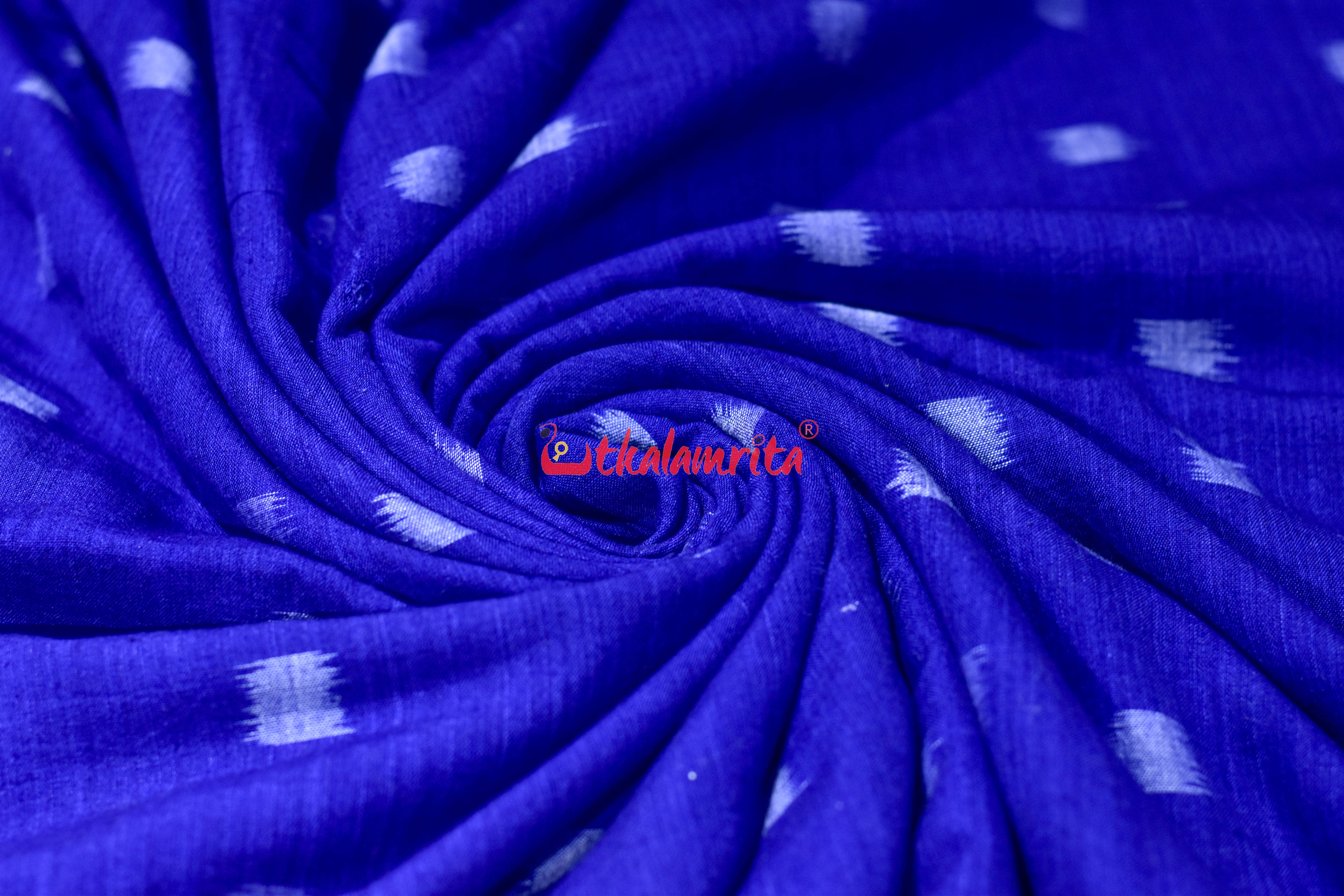 Single Ikat Pasapali Ink Blue Cotton (Fabric)