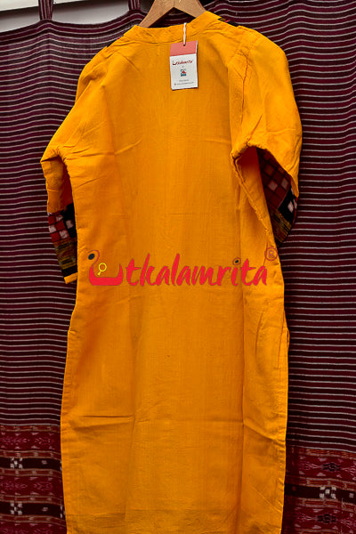 Designer Pasapali Over Yellow (Ladies' Kurti)