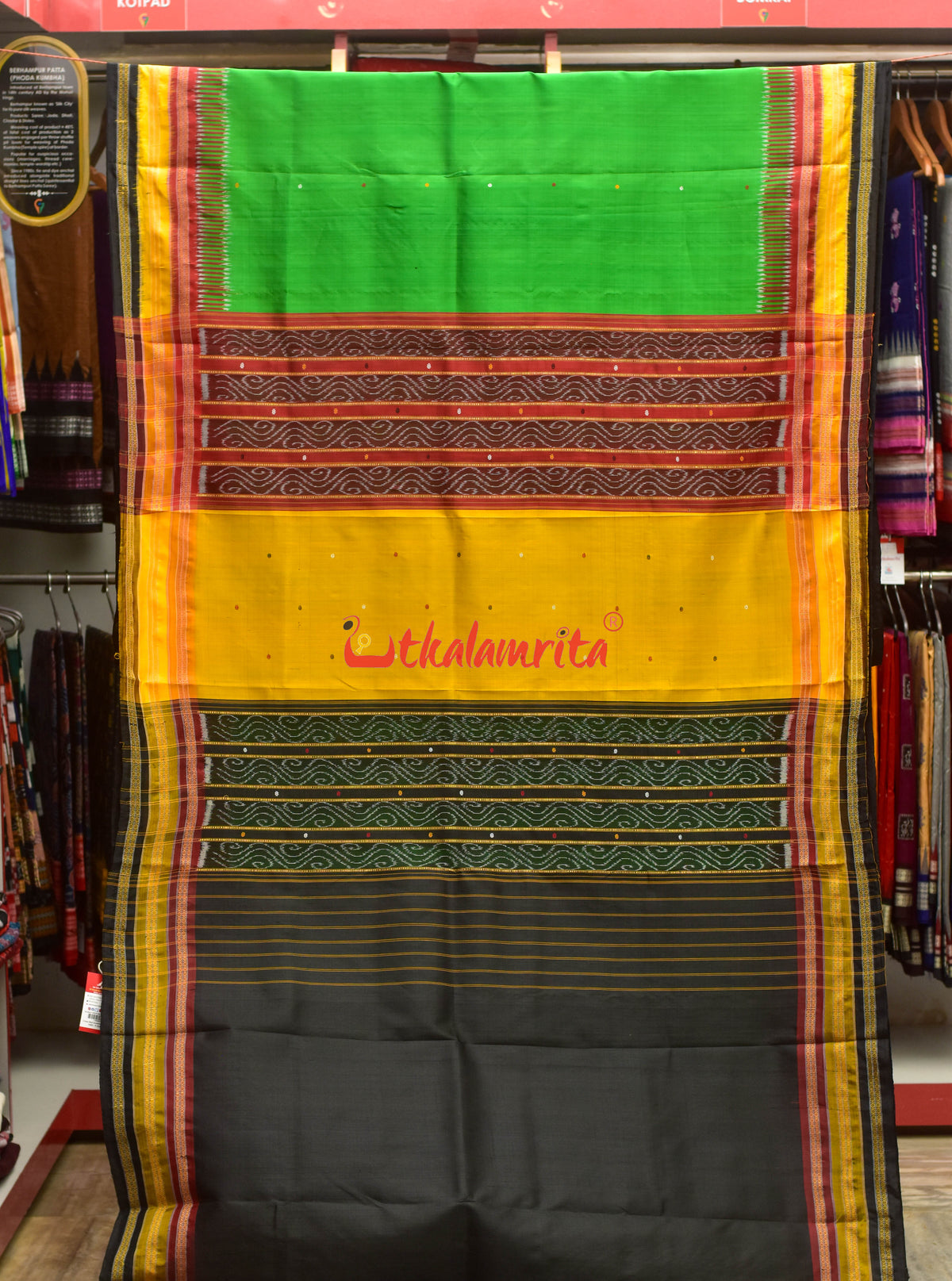 Green Buti Kathifera Silk Saree