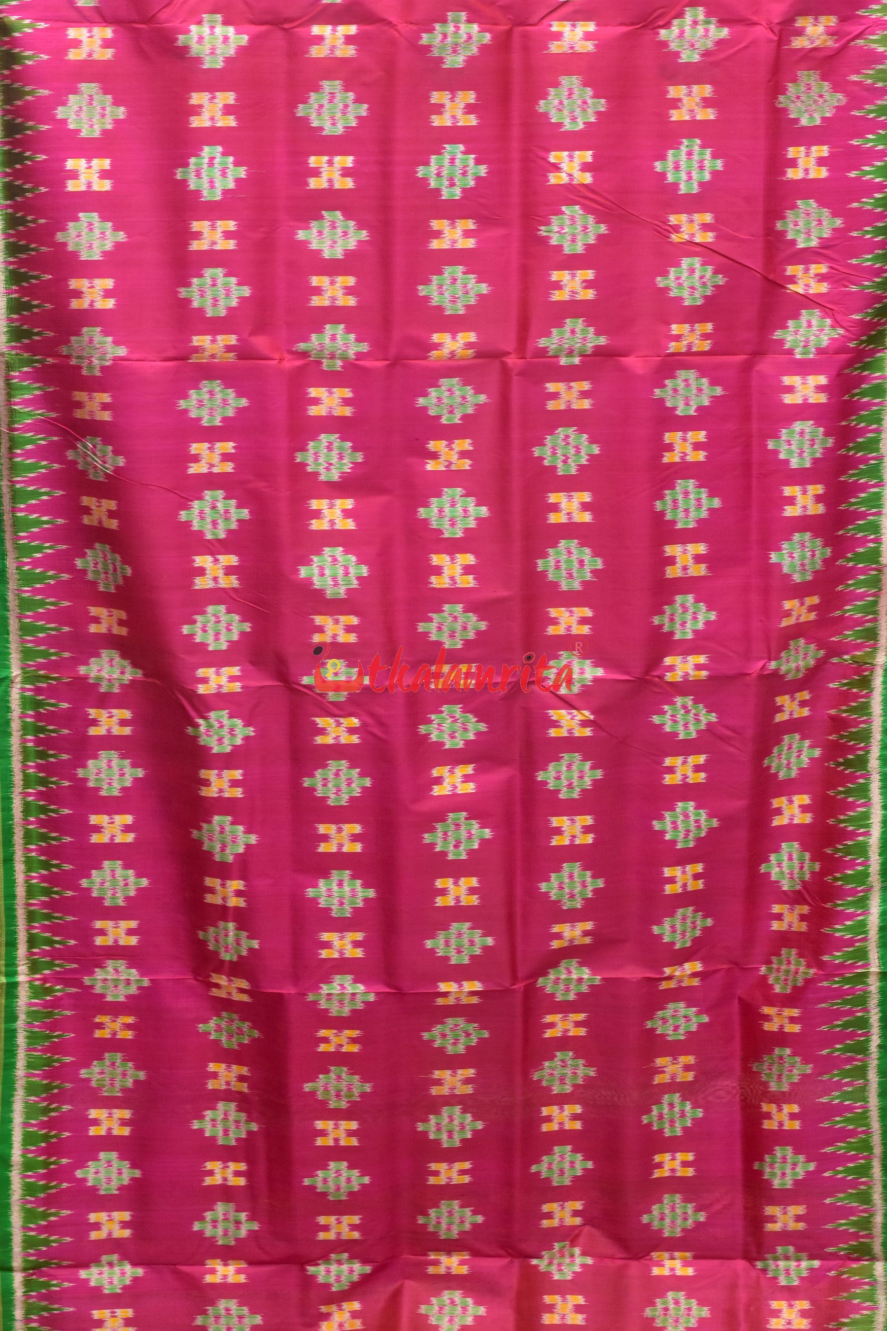 Pink Body Pasapali Khandua Silk Saree