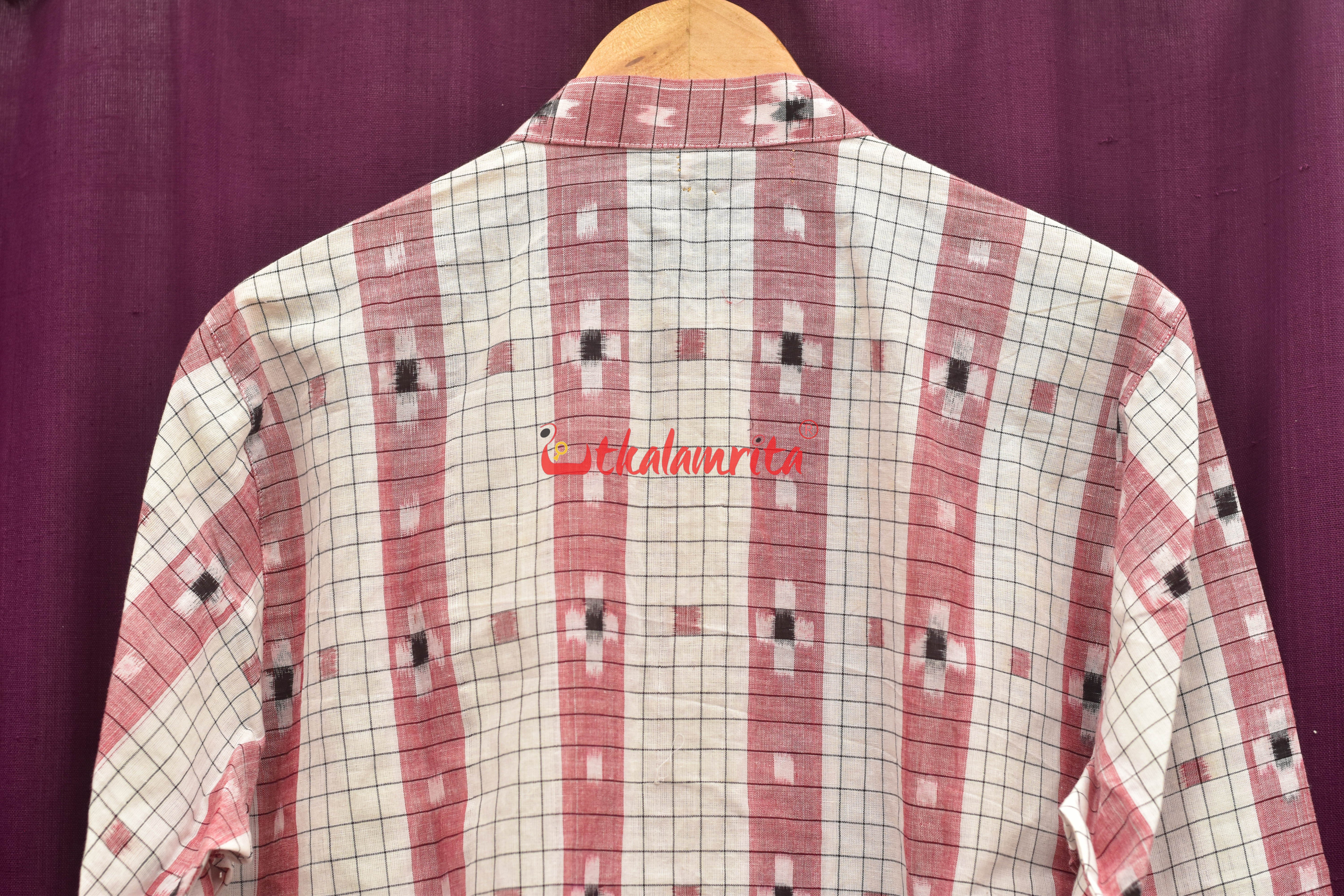 White Check Pasapali (Men's Full Kurta)