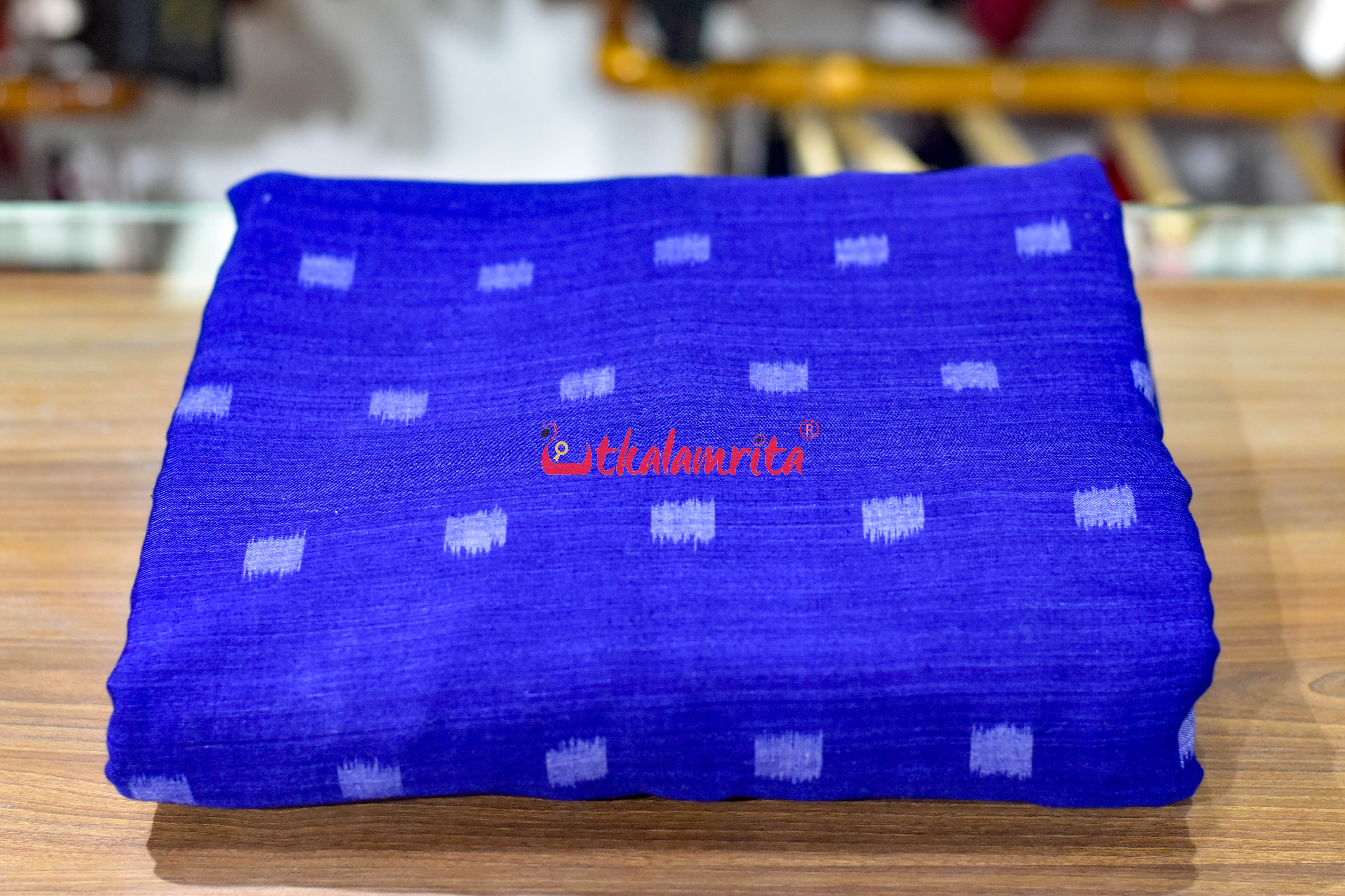 Single Ikat Pasapali Ink Blue Cotton (Fabric)
