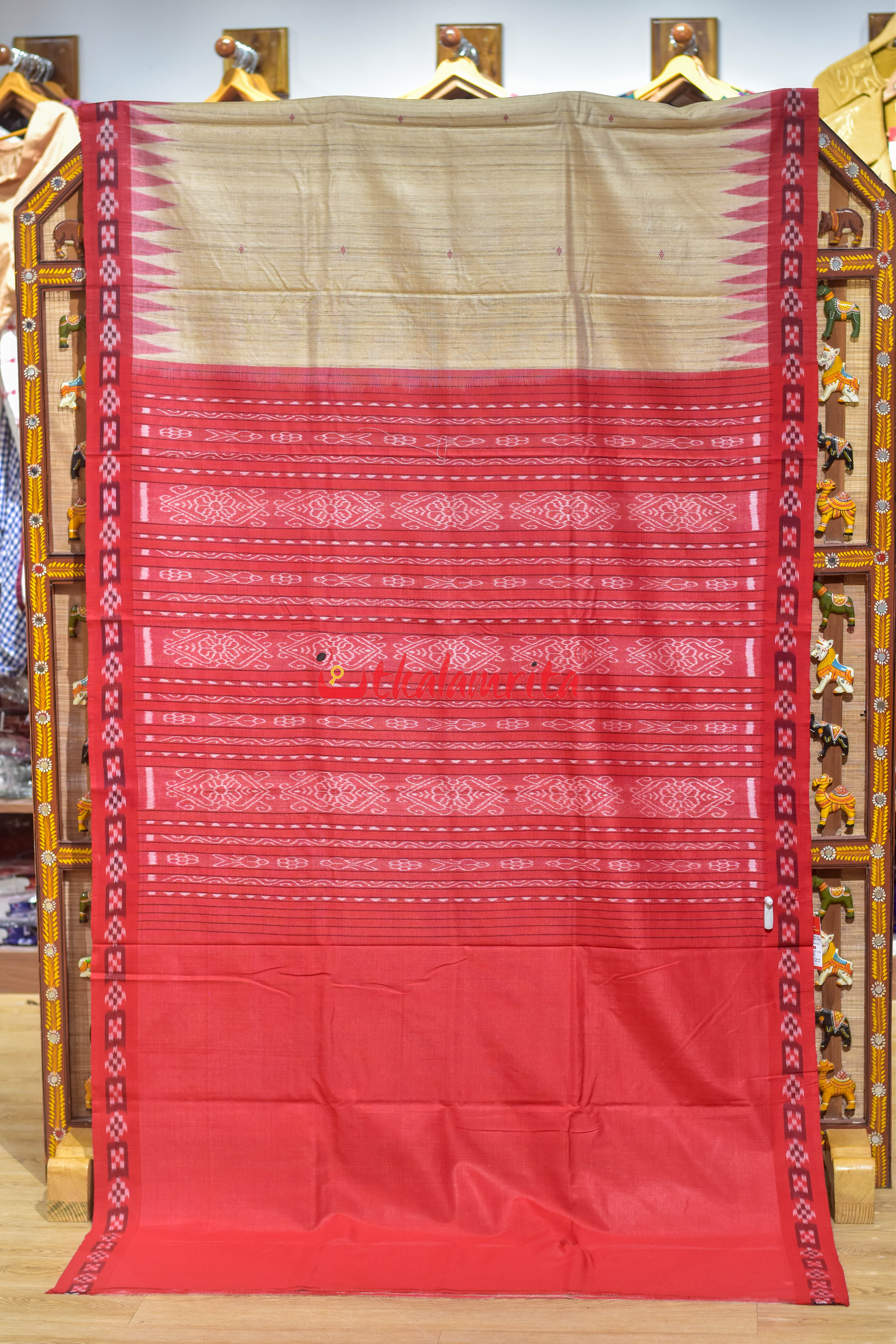 Natural Body Pasapali Border Gopalpur Tussar Saree