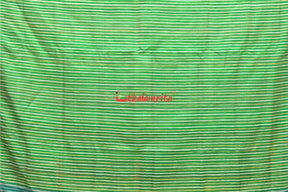 Green Eri Mulberry Flower Anchal Khandua Silk Saree