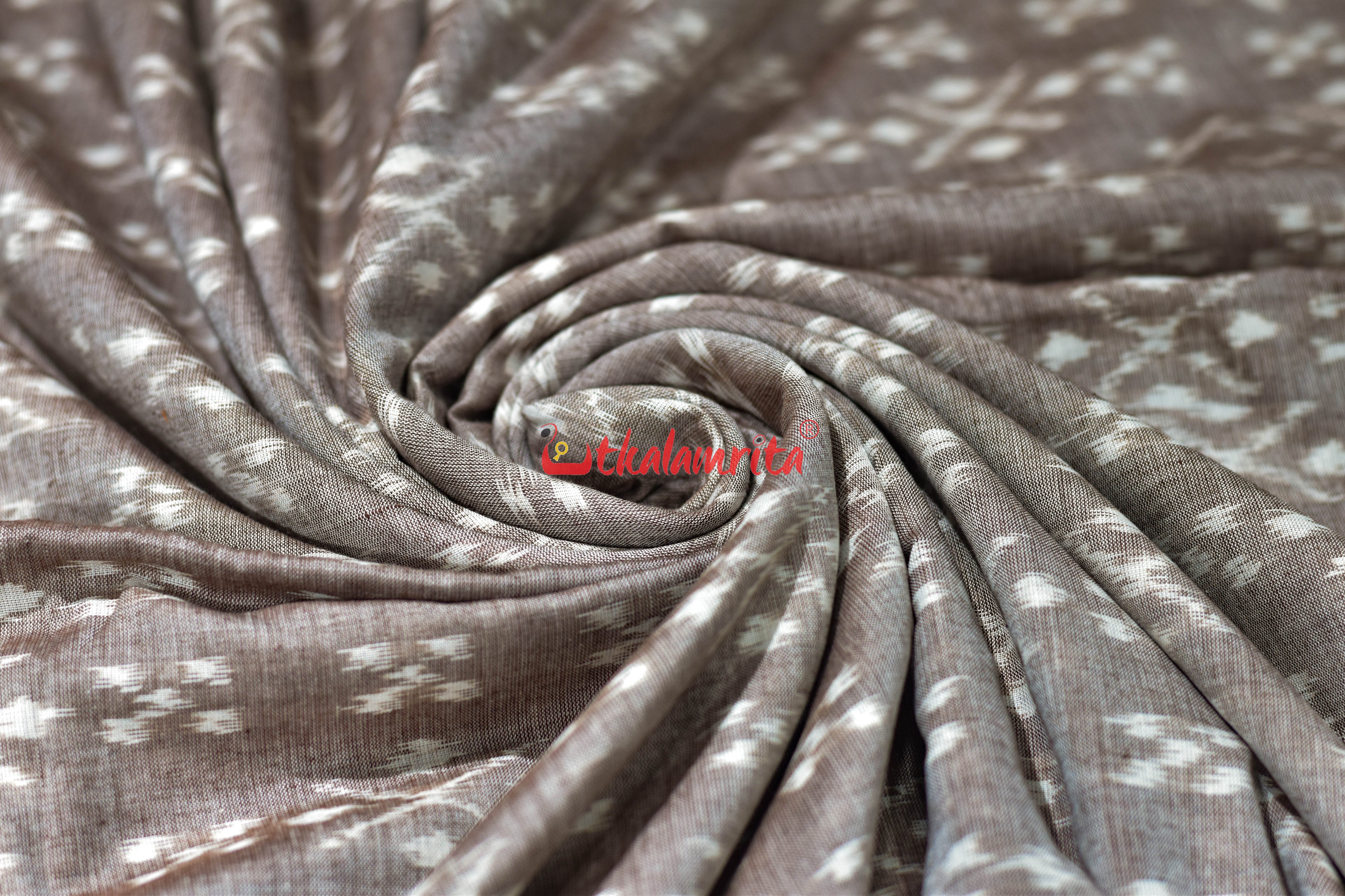 Vintage Beige Thikiri Pasapali Single Ikat Cotton (Fabric)
