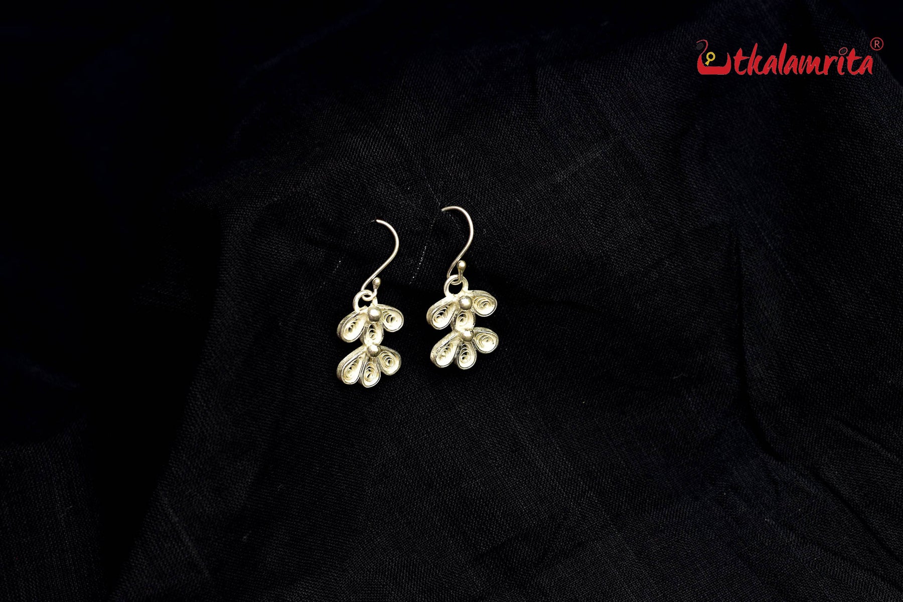 2 Layer Silver Flower Drops (Danglers)