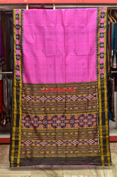 Light Pink with Pasapali Border Khandua Silk Saree