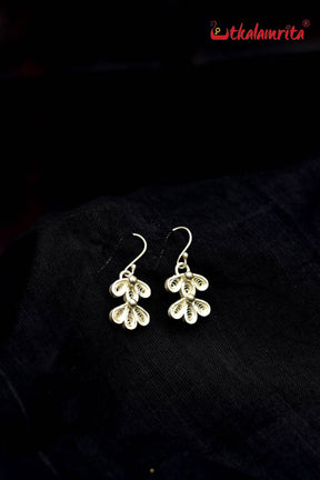 2 Layer Silver Flower Drops