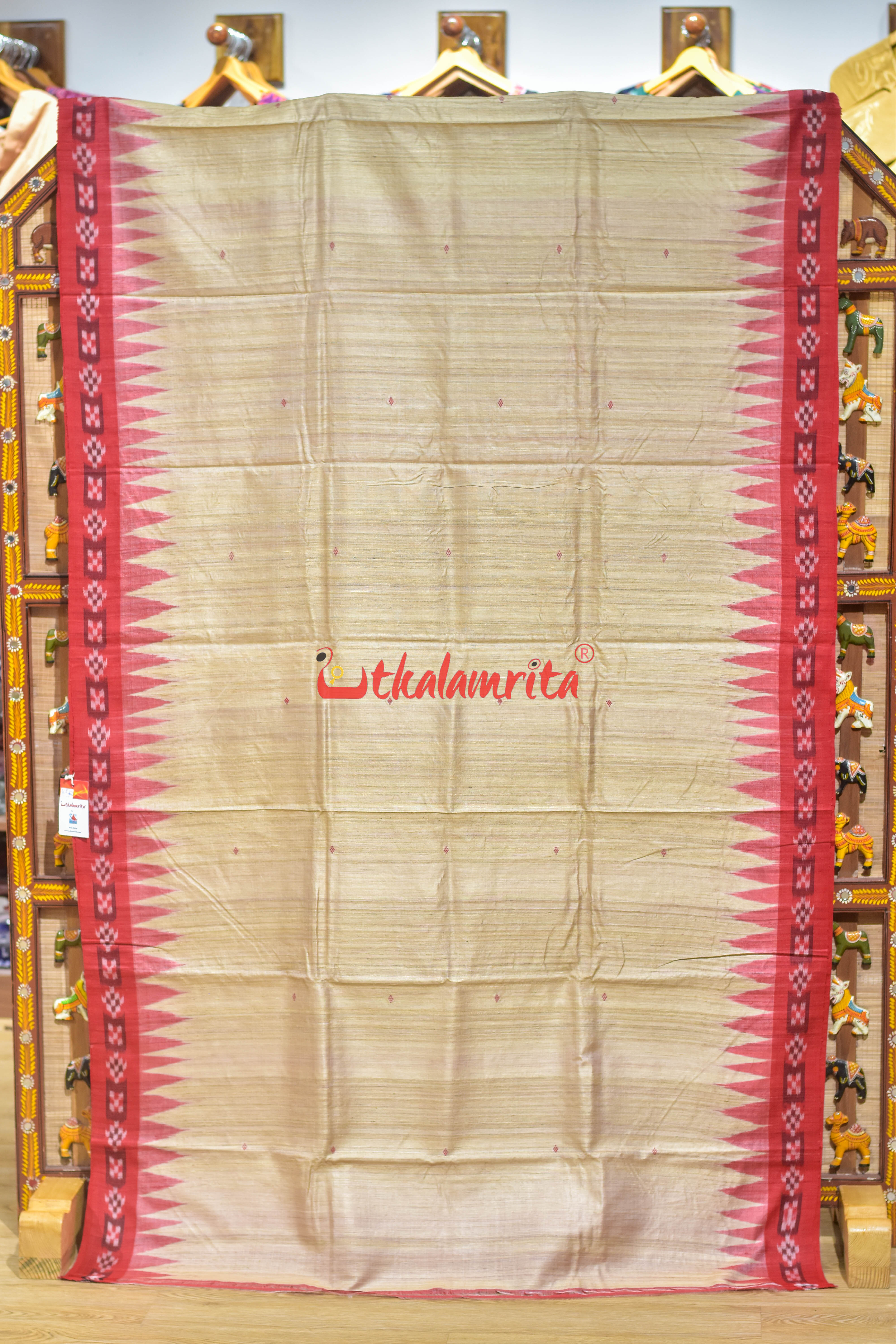 Natural Body Pasapali Border Gopalpur Tussar Saree