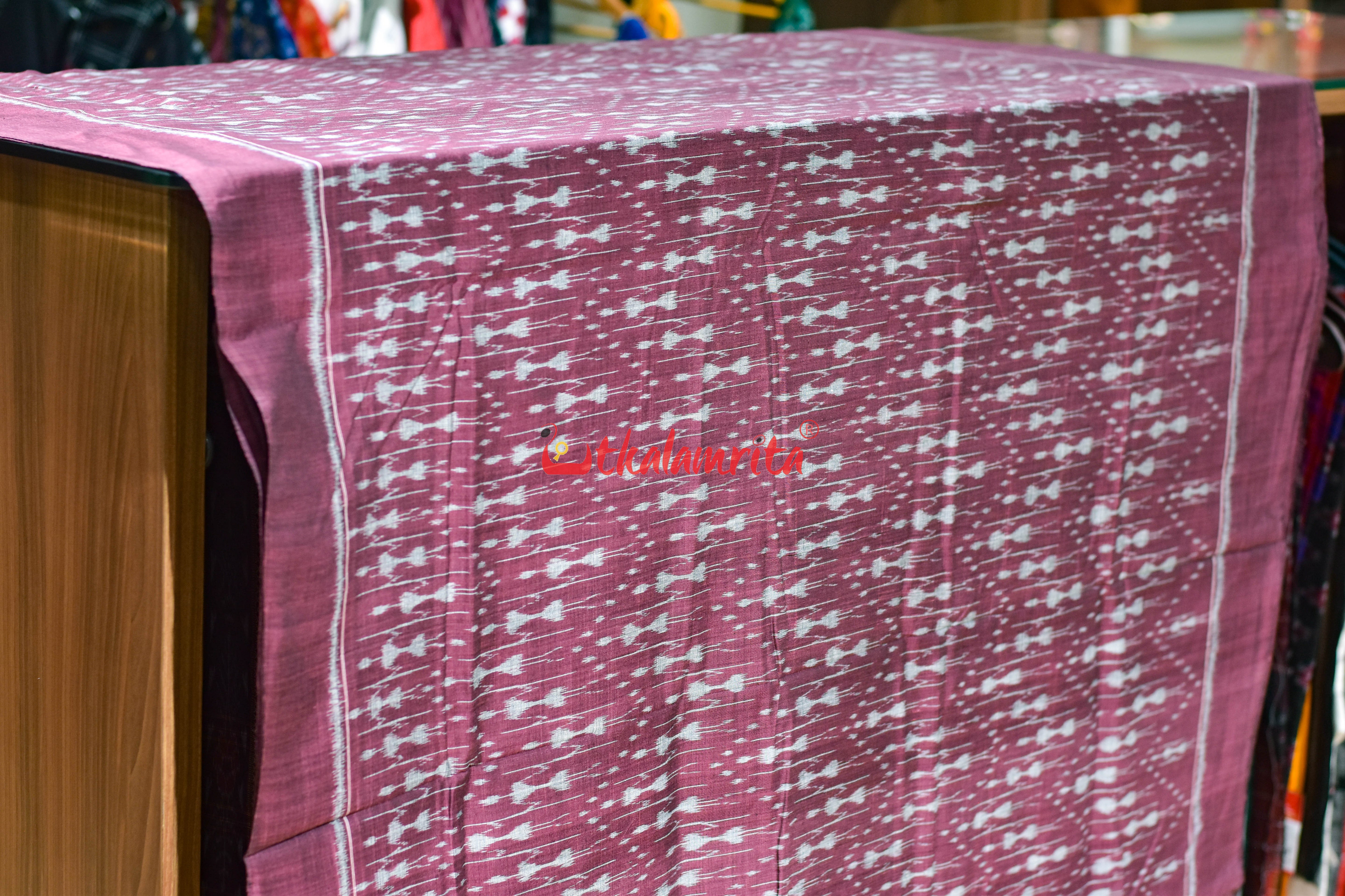 Magenta Tribal Ikat Cotton (Fabric)
