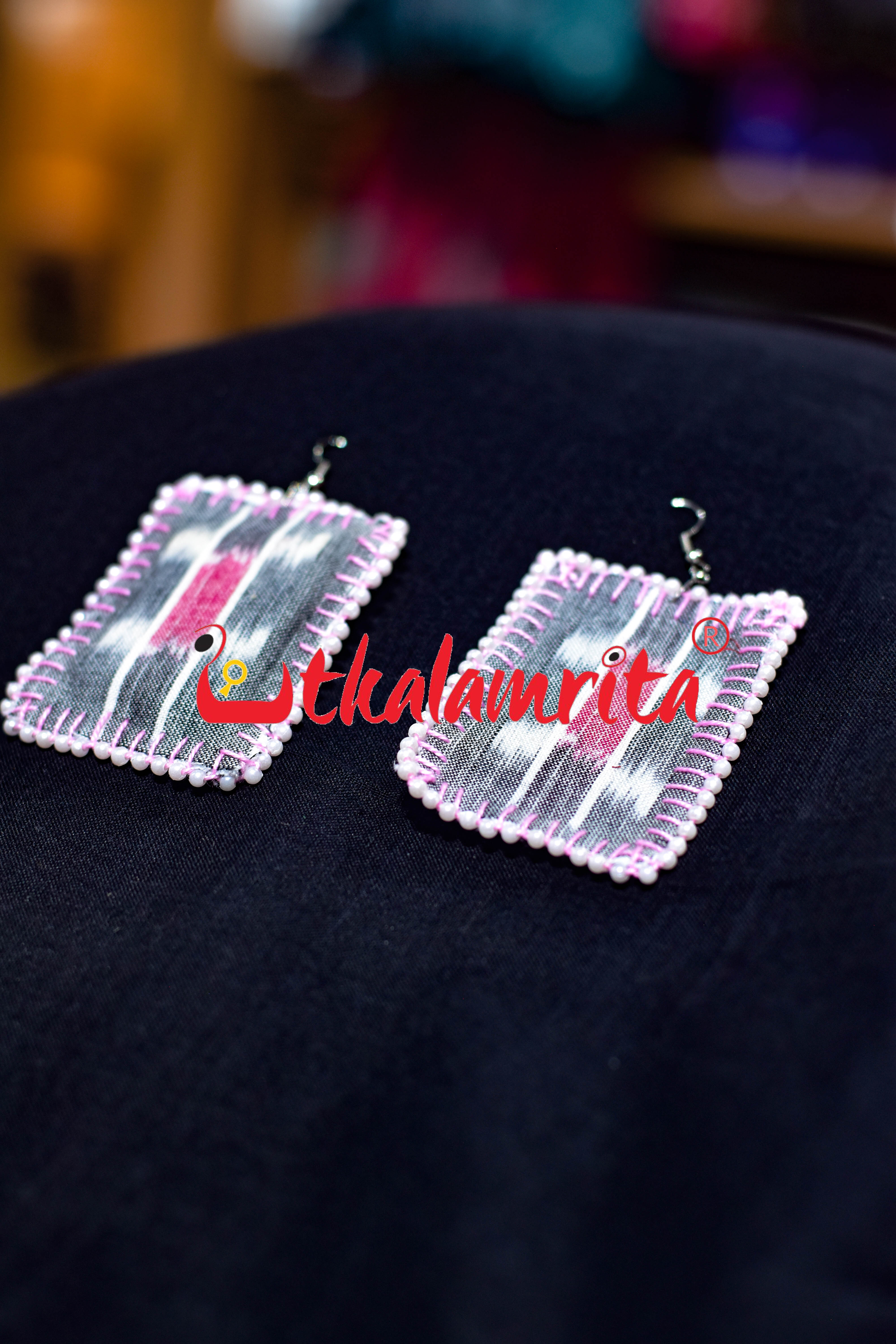 Grey Pink Pasapali Earrings