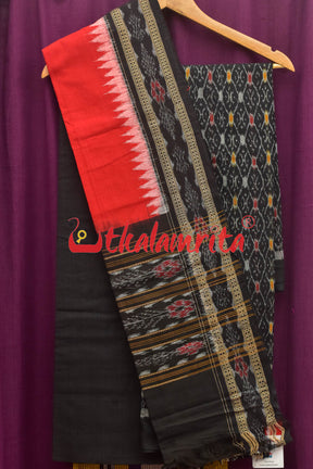 Black Red Thikiri Dress Set