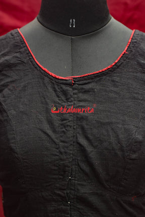 Black with Rudraksh Border(Blouse)