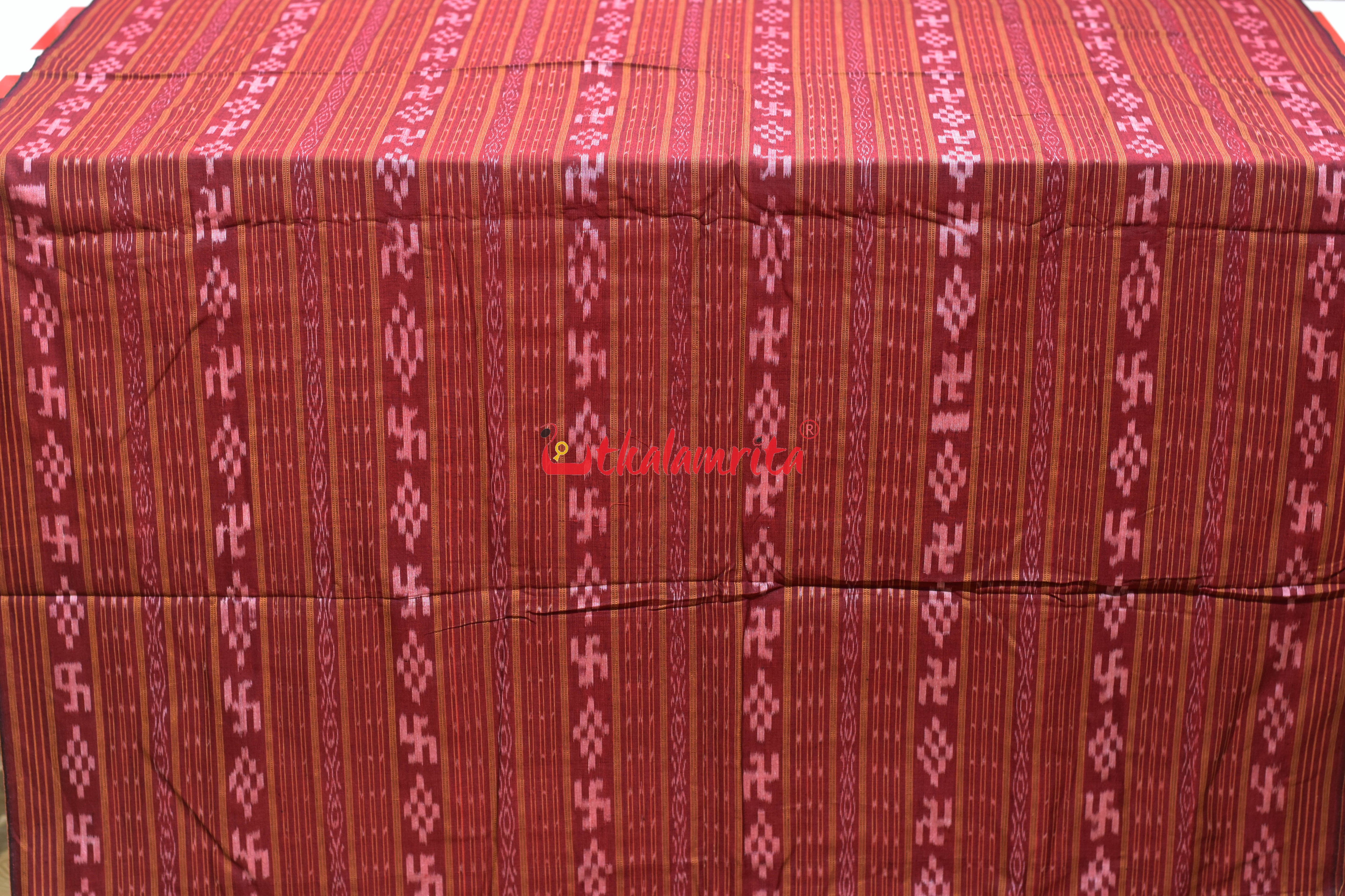 Maroon Swastik With Pasapali (Fabric)