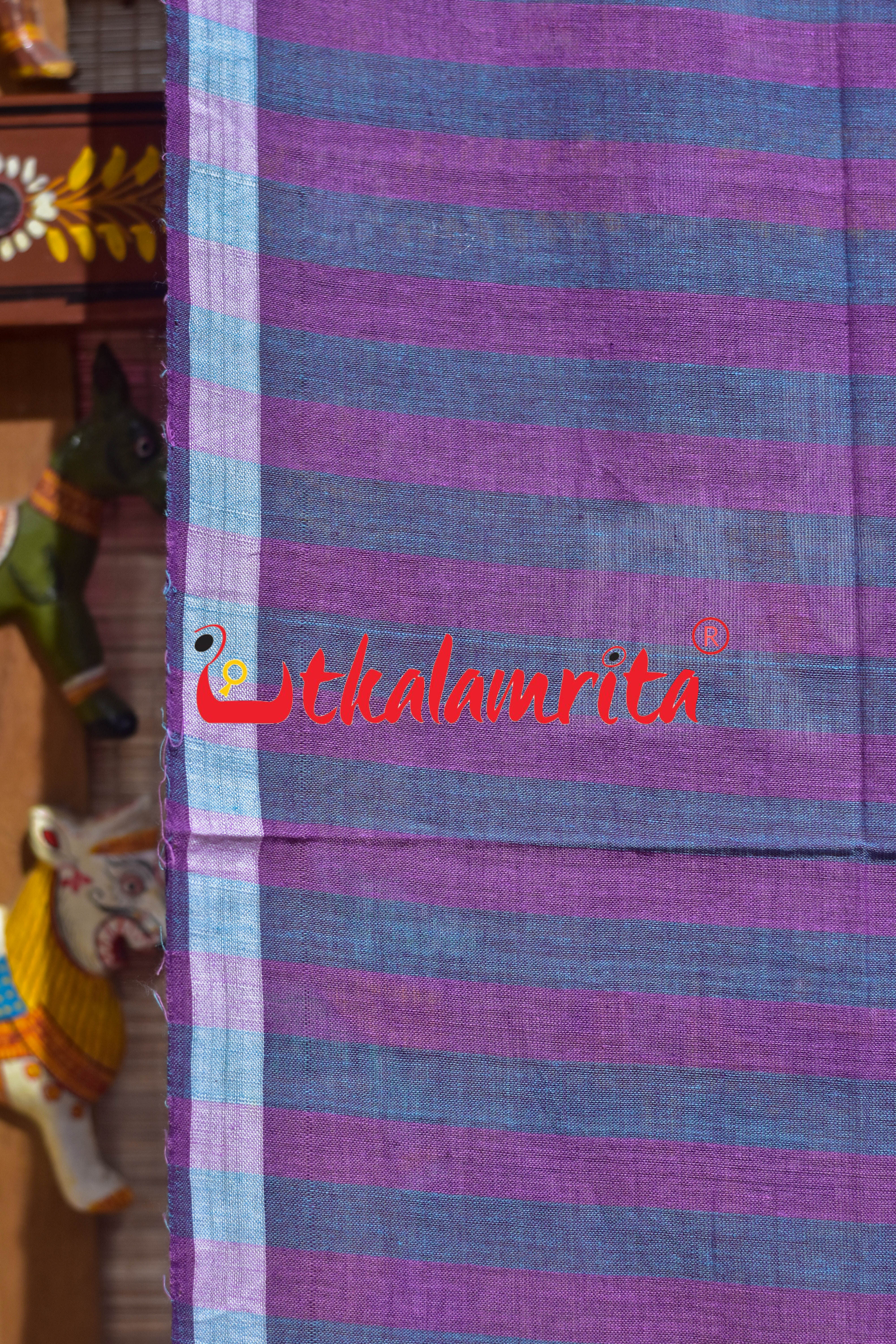 Light Teal Pink Pittala Single Cotton (Lungi)