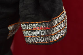 Black with Rudraksh Border(Blouse)