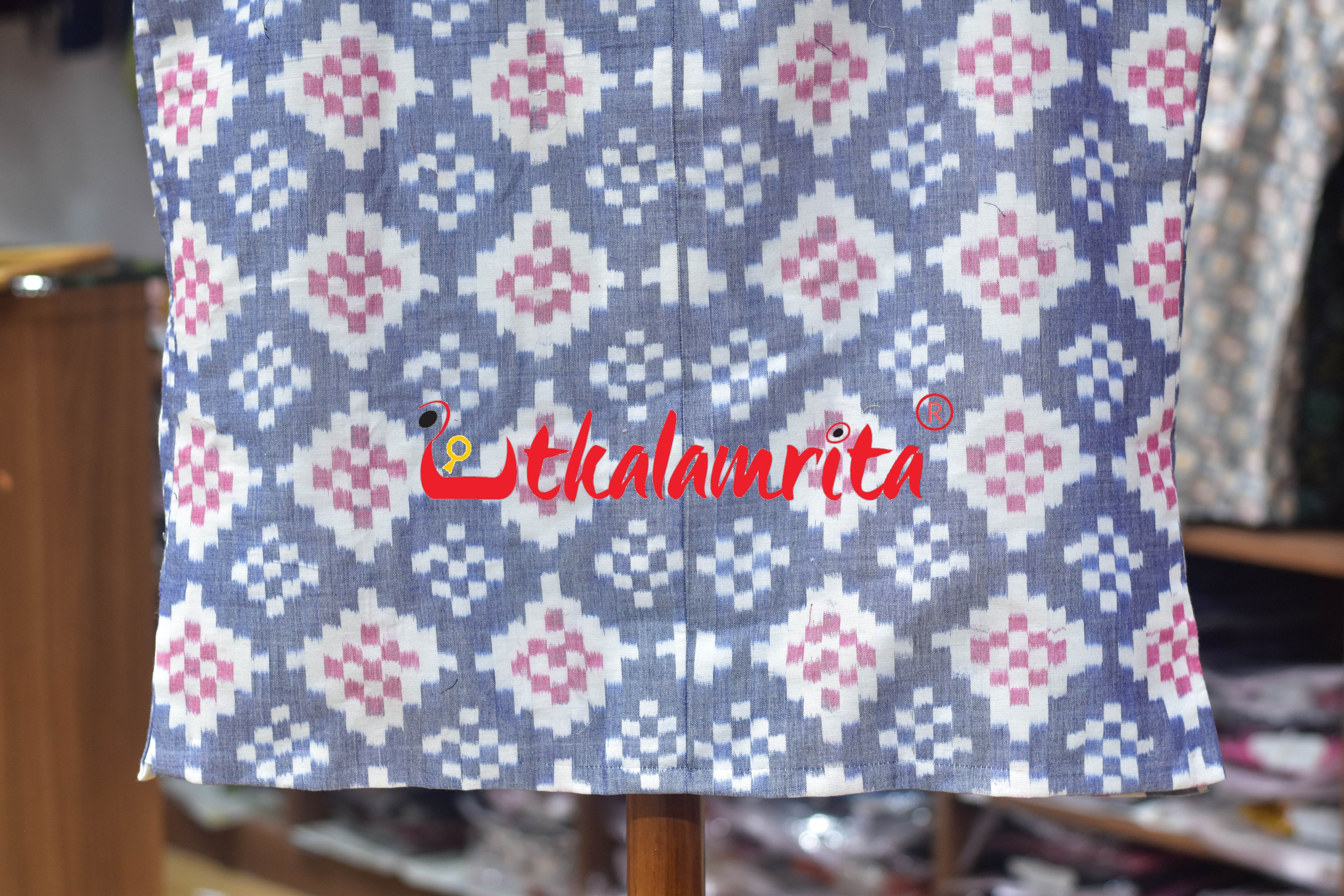 White Blue Plain Pasapali (Modi Jacket)