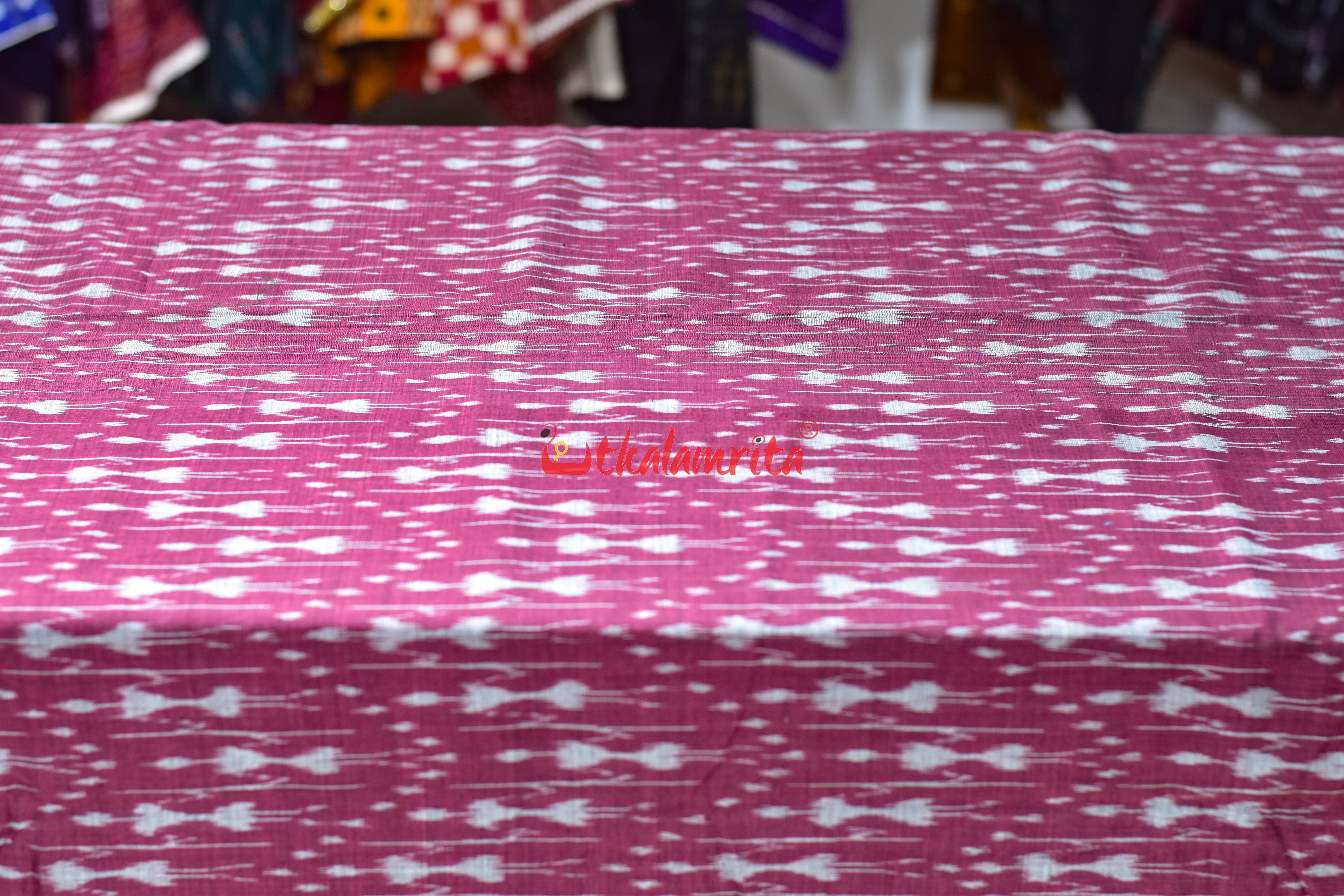 Magenta Tribal Ikat Cotton (Fabric)