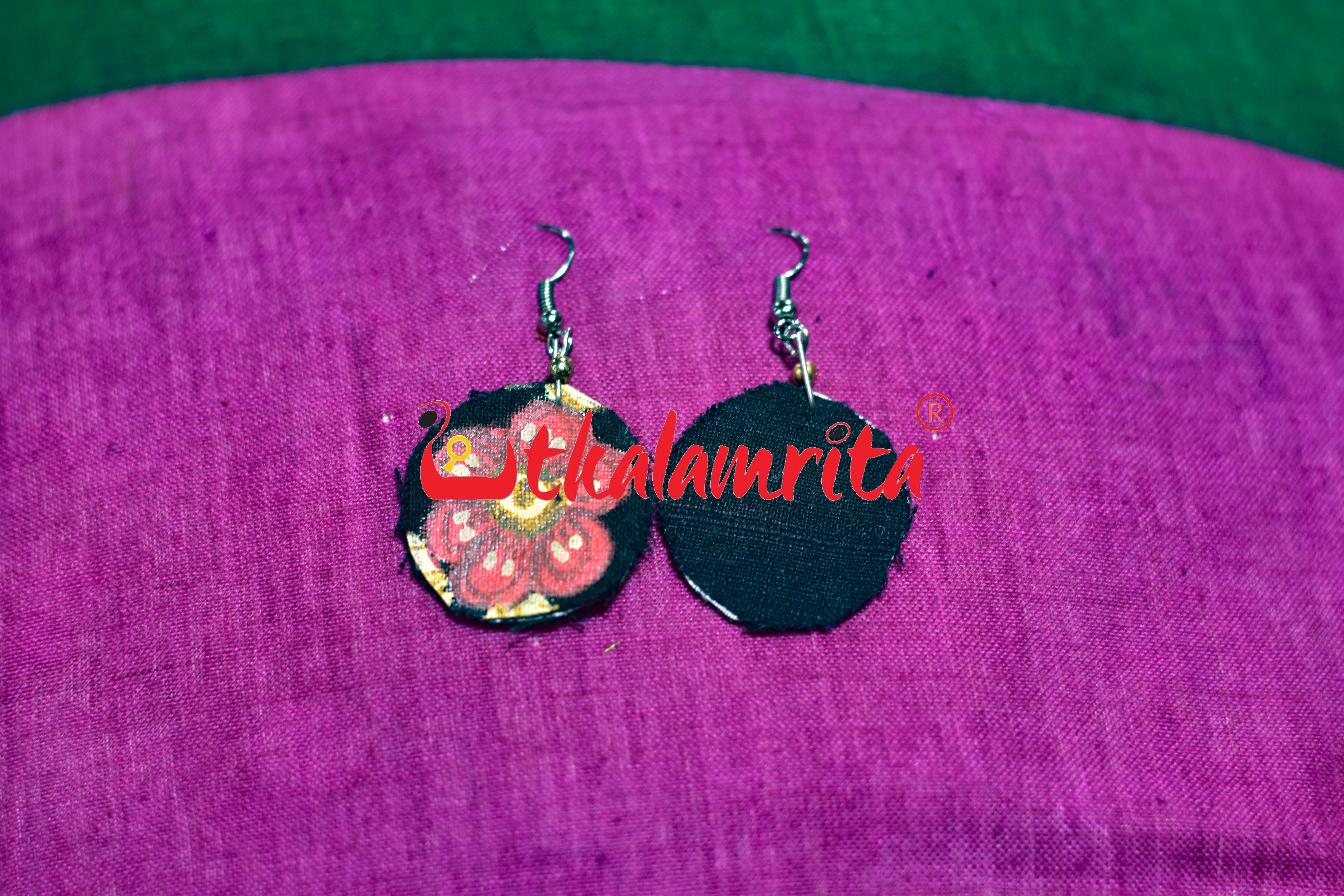 Pattachitra Flower Earrings