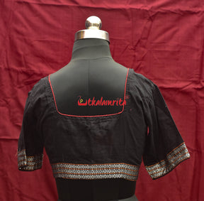 Black with Rudraksh Border(Blouse)