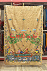 Nauka Par Pattachitra Tussar Silk Saree