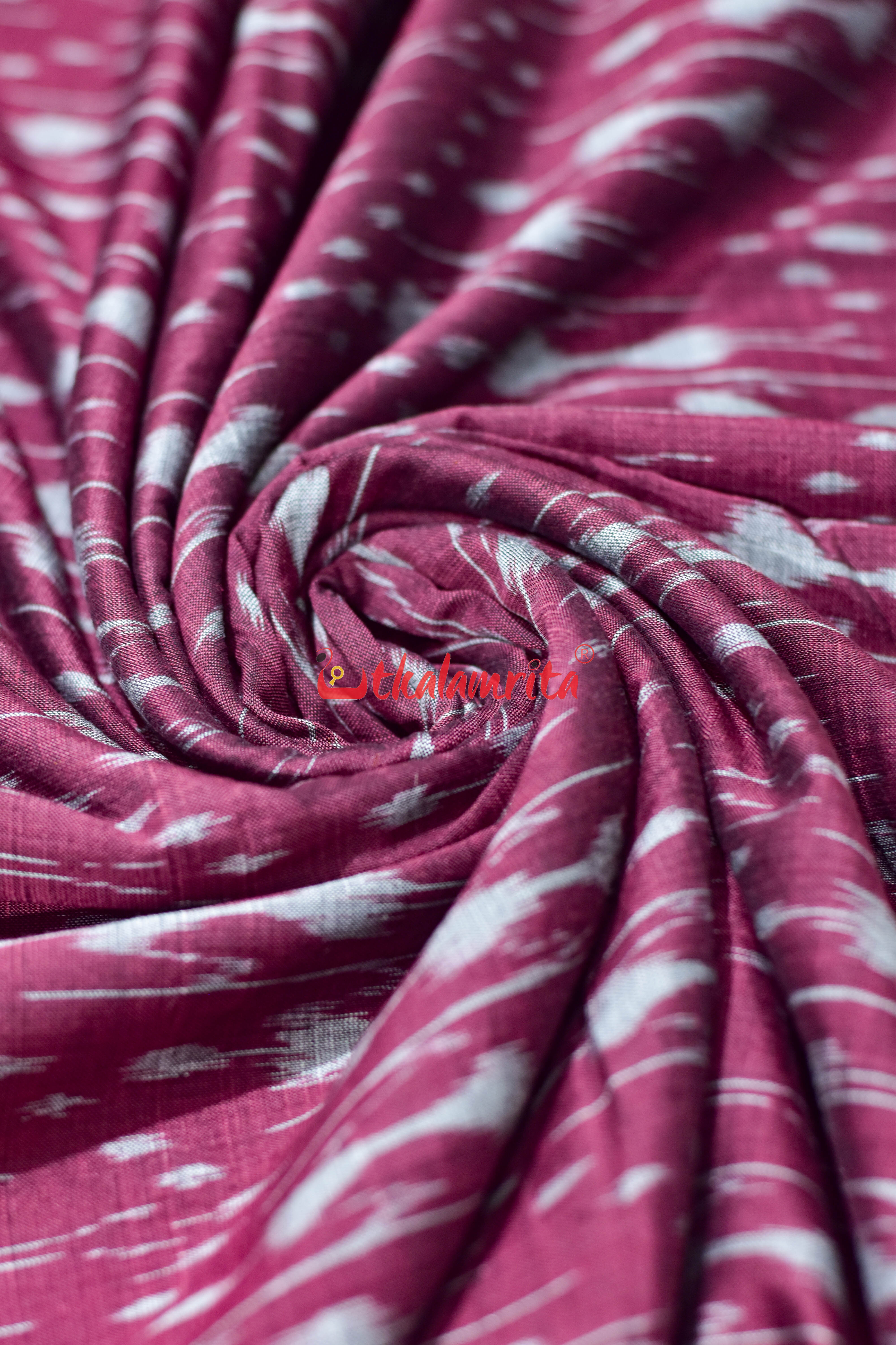 Magenta Tribal Ikat Cotton (Fabric)