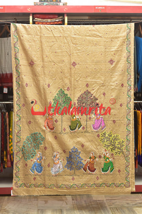 Dancers Pattachitra Tussar Silk Saree