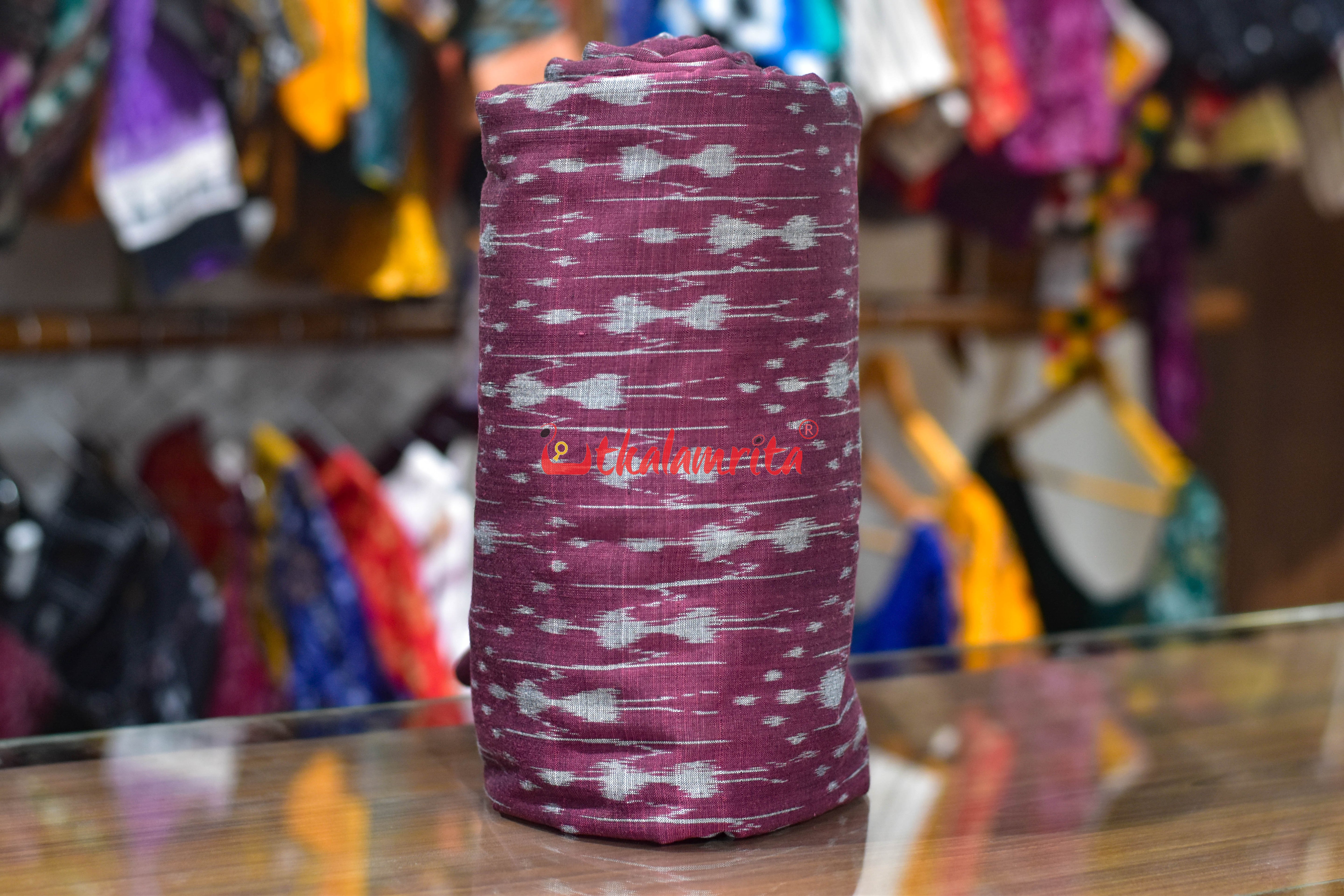 Magenta Tribal Ikat Cotton (Fabric)