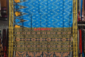 Blue with Phuldani Border Khandua Silk Saree